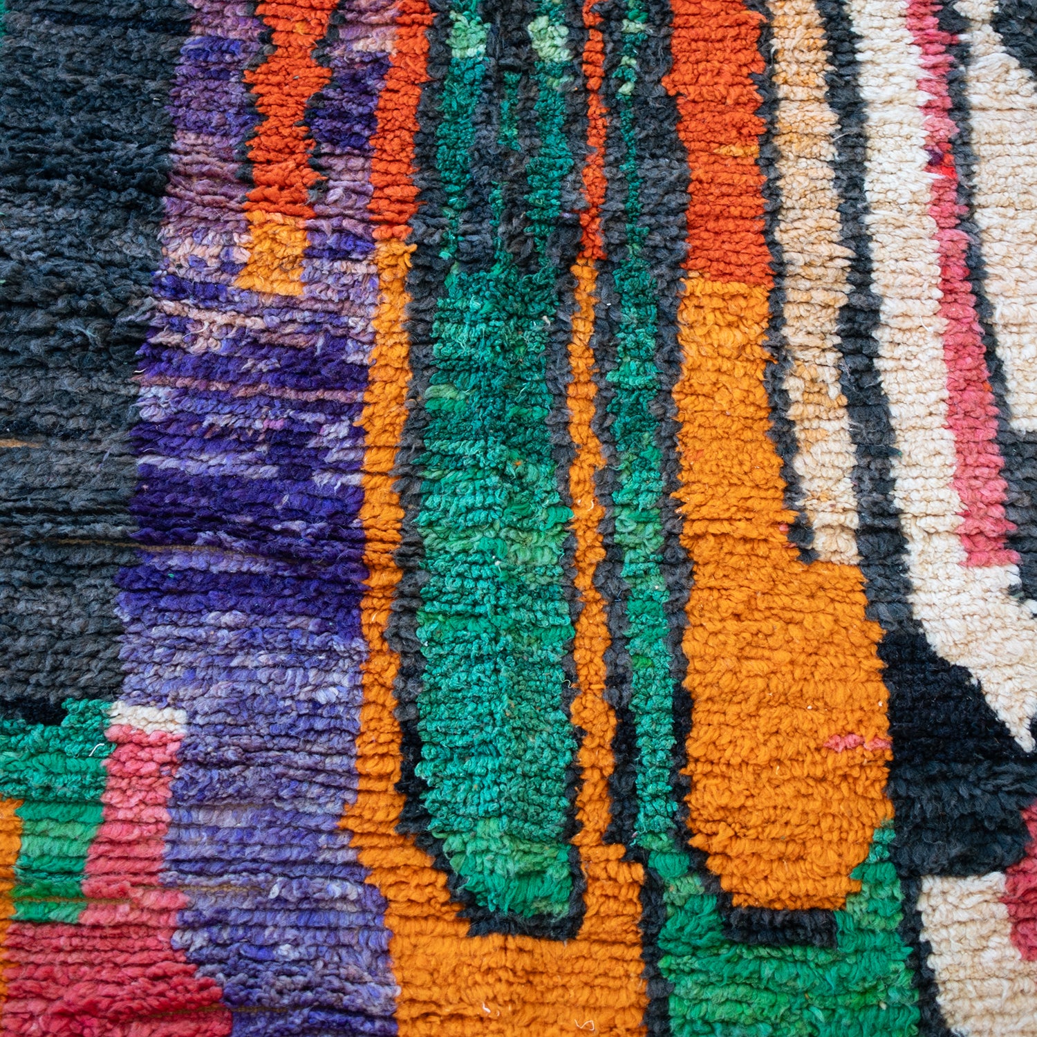 Abstract Jewel Tone Moroccan Rug - Image 2