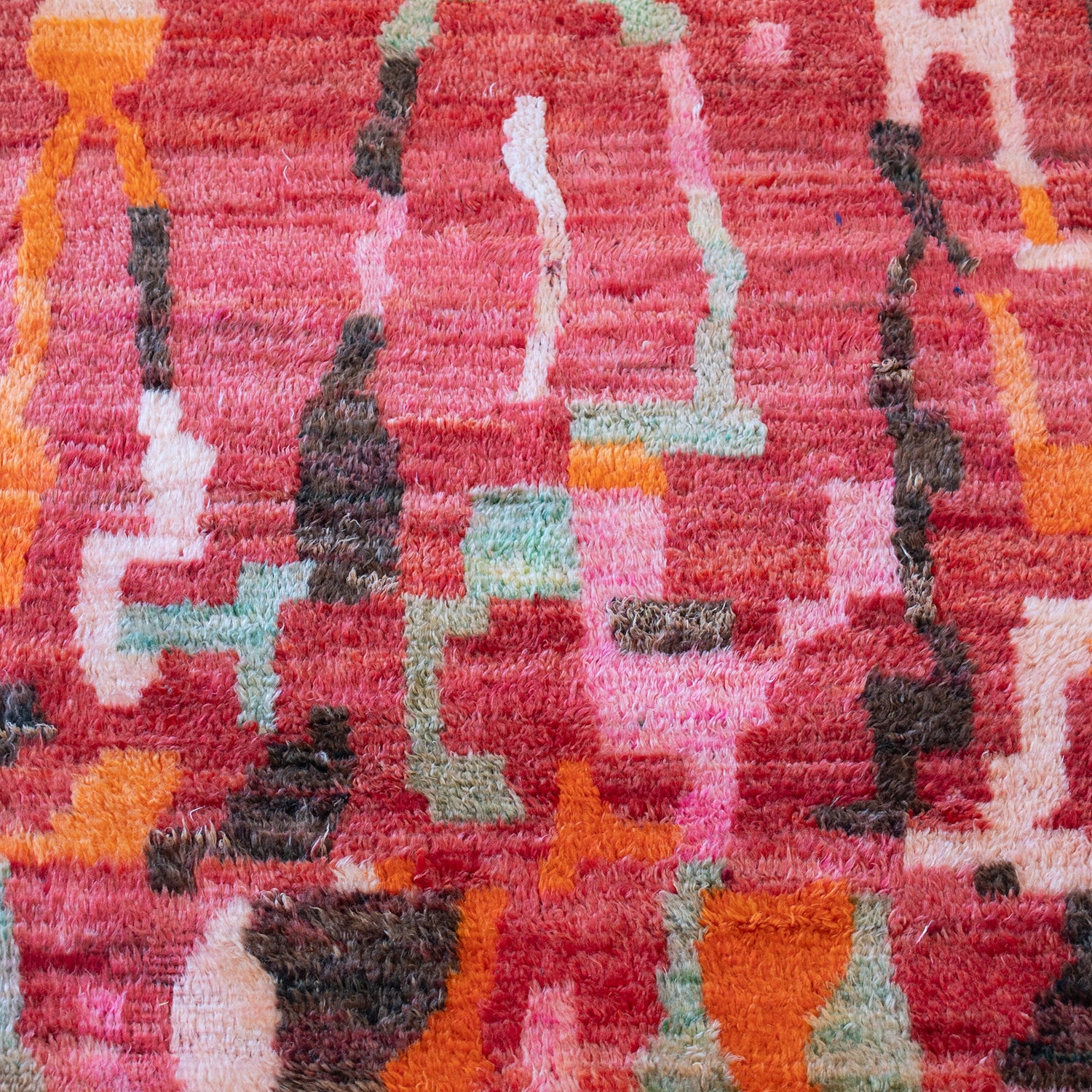 Abstract Red & Pink Moroccan Rug - Image 2