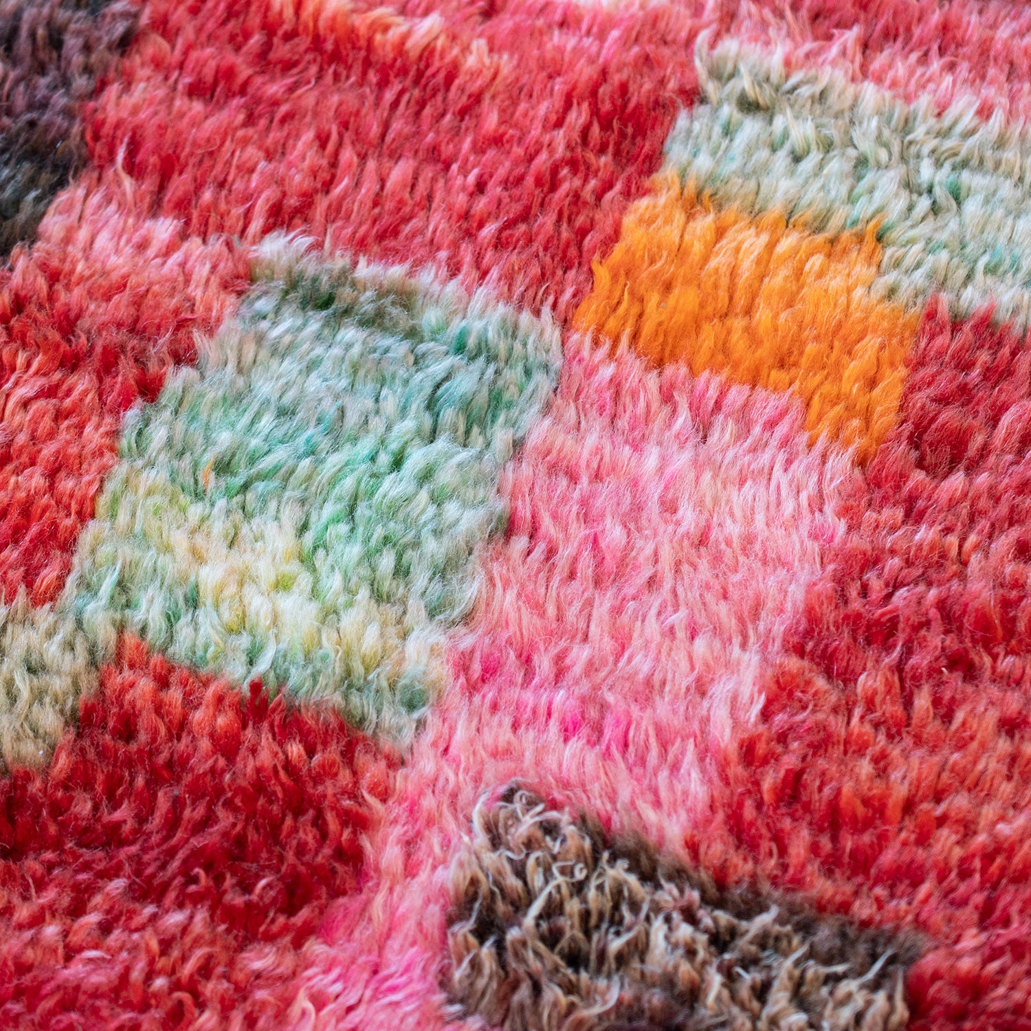Abstract Red & Pink Moroccan Rug - Image 3