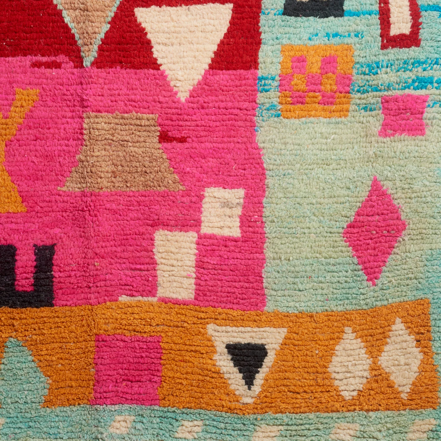Abstract Sea Foam Moroccan Rug - Image 3