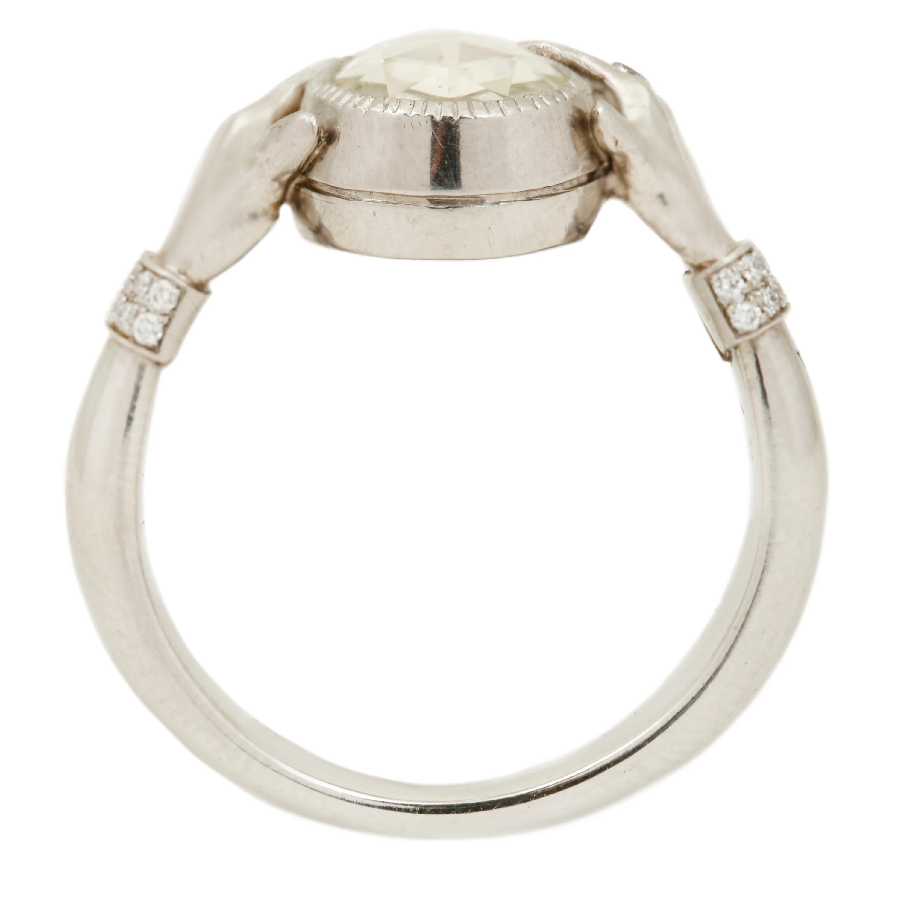 Adorned Diamond Hands Ring - Image 5