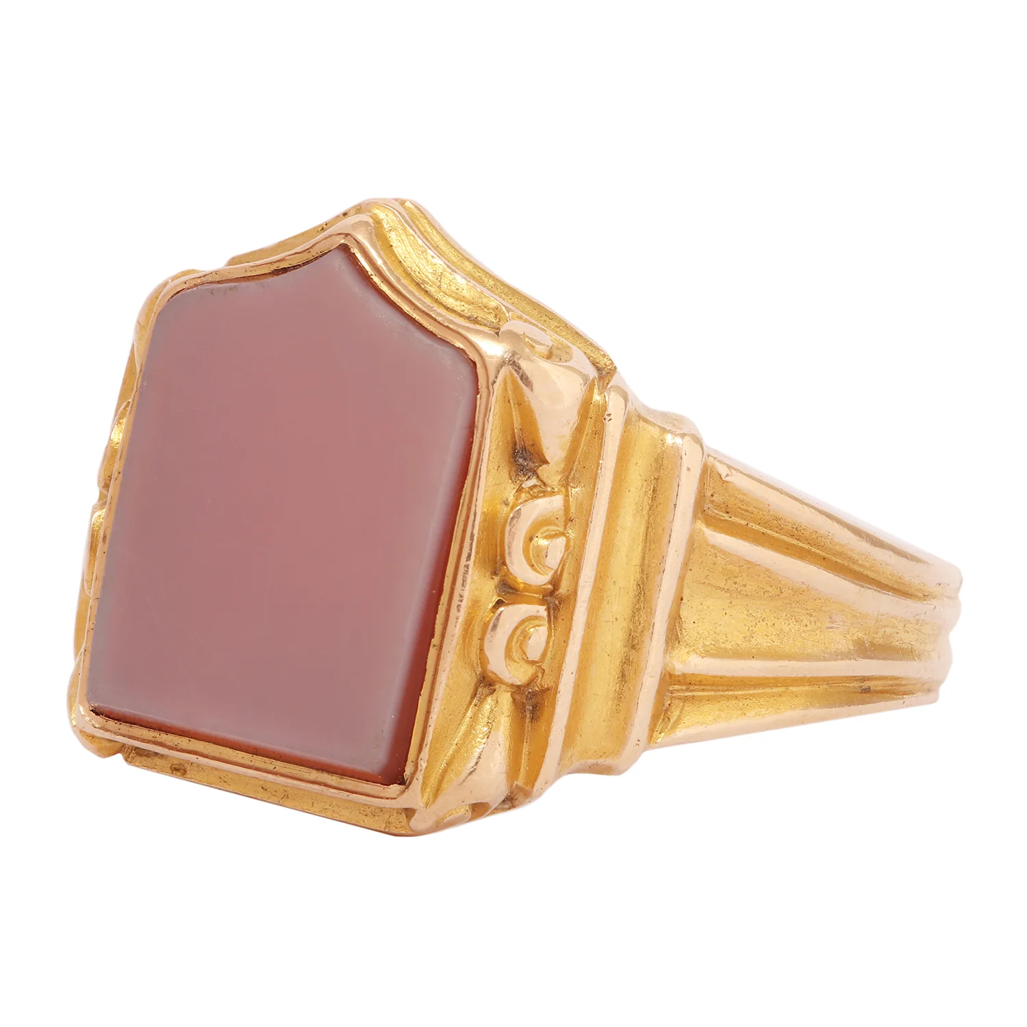 Agate Shield Signet Ring - Image 3