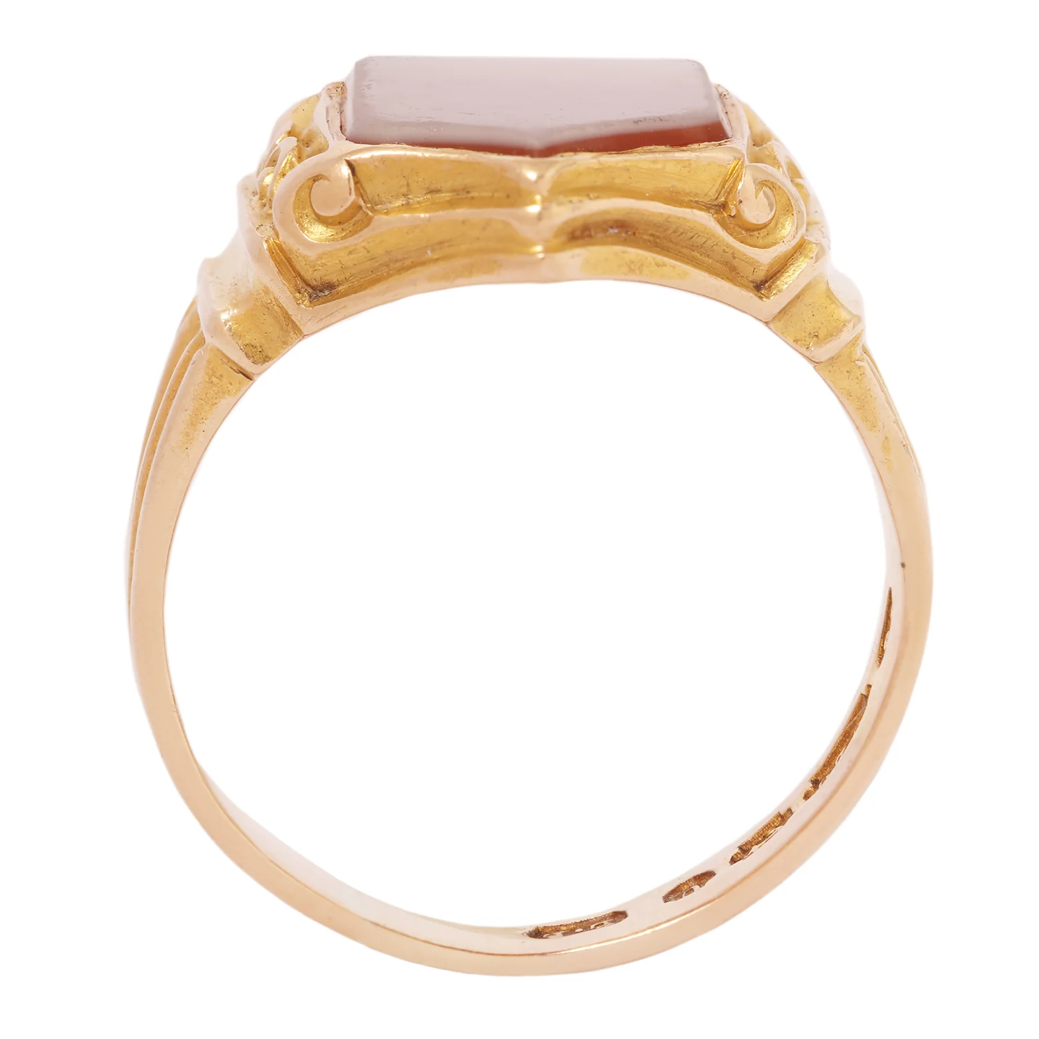 Agate Shield Signet Ring - Image 4