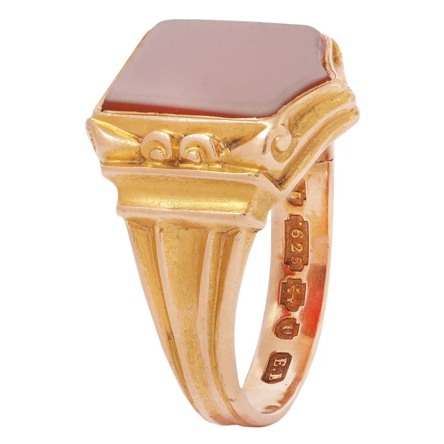 Agate Shield Signet Ring - Image 5