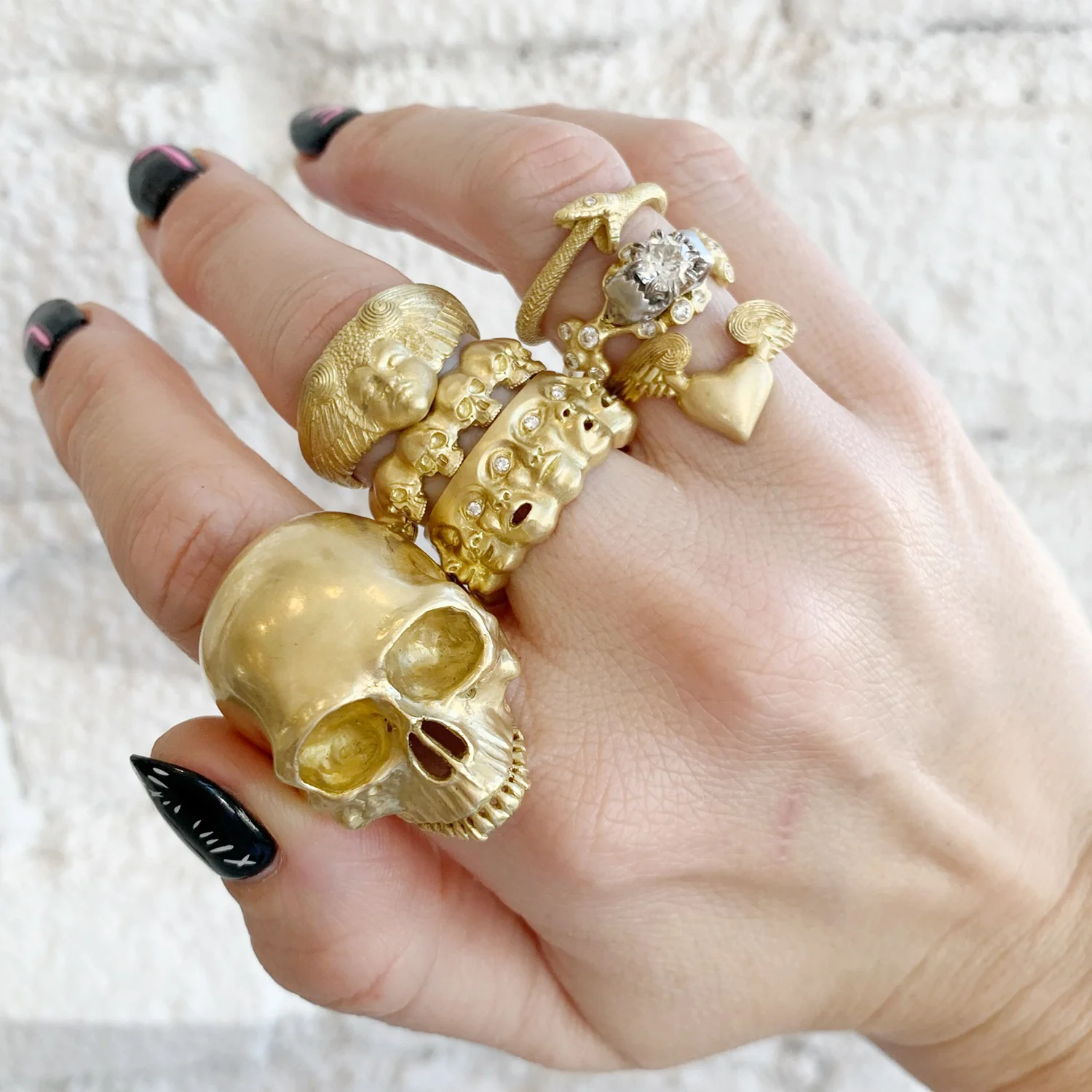 Gold Memento Mori Ring - Image 5