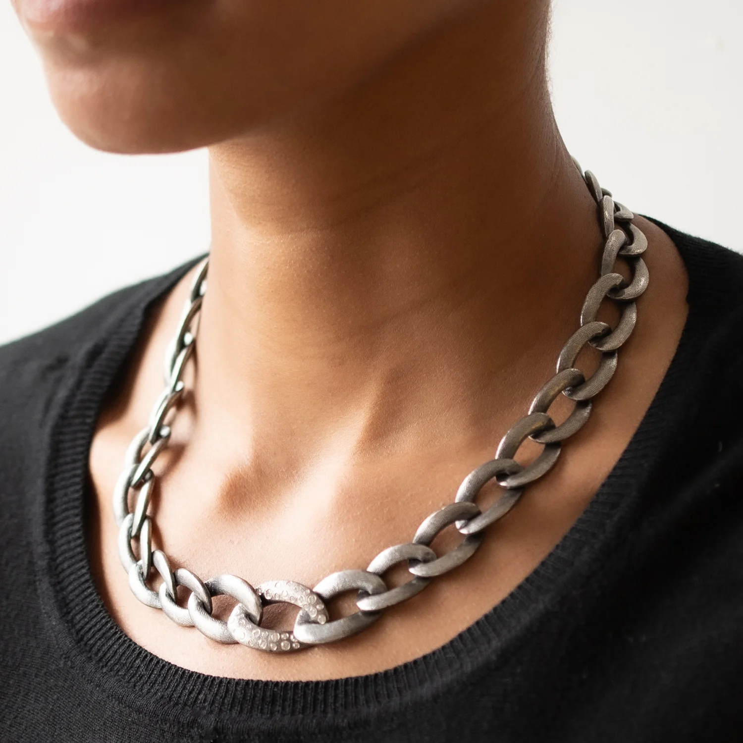 Alicia Diamond Link Necklace - Image 2