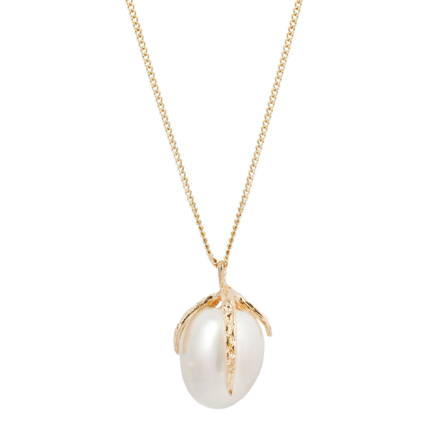 White South Sea Pearl Gold Necklace - Image 3