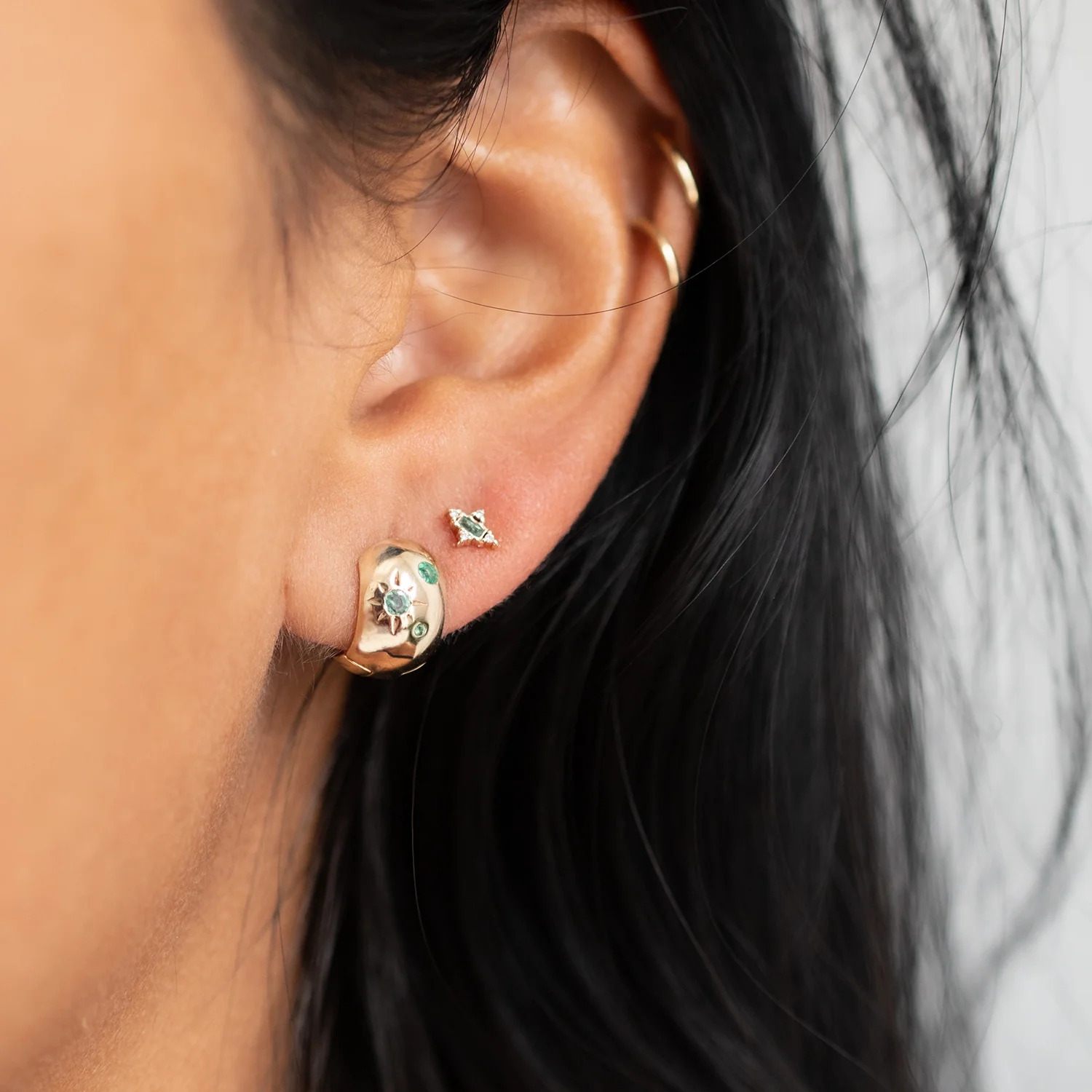 Amulet Emerald Studs - Image 2