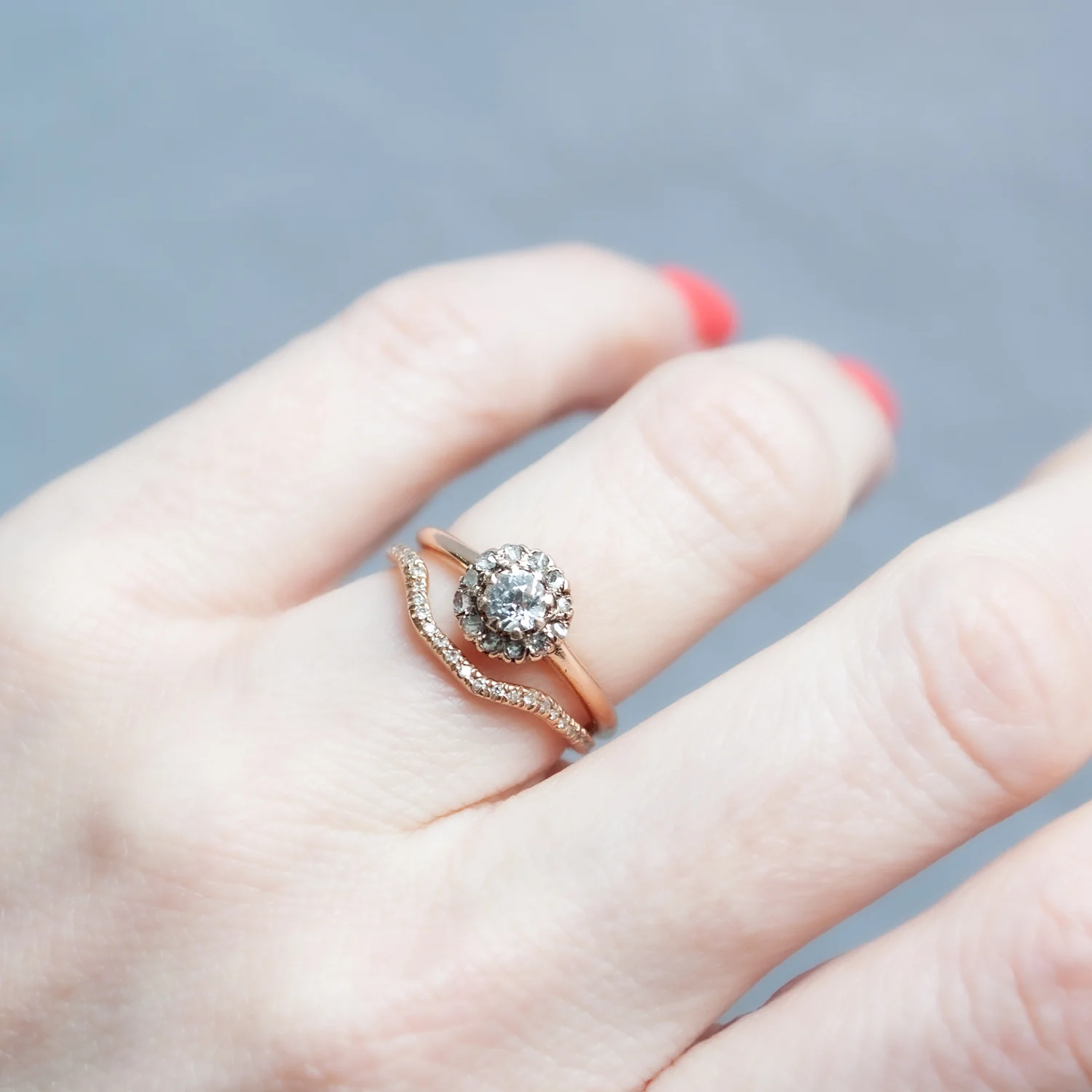 Antique Flora Cluster Ring - Image 7