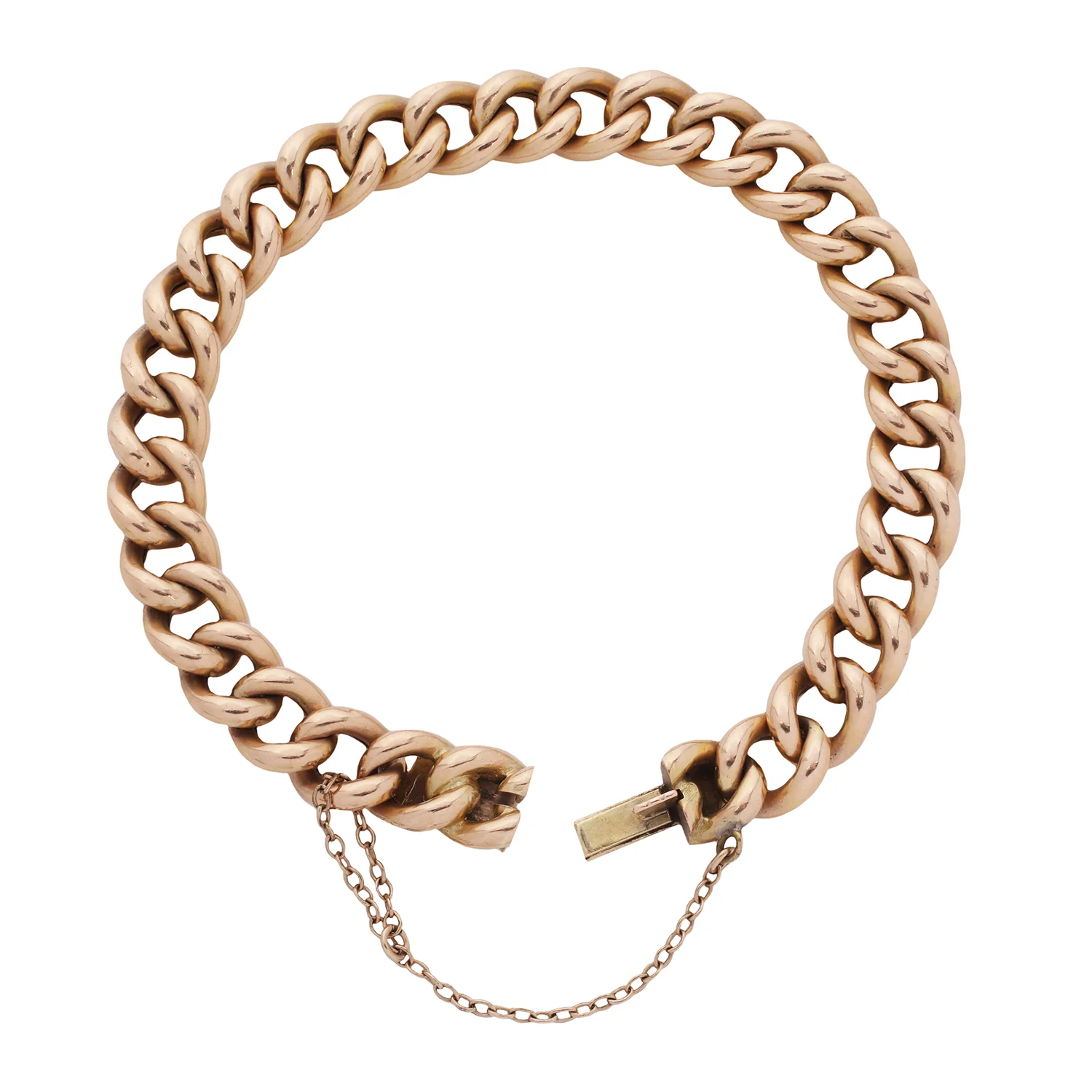 Antique Golden Curb Bracelet - Image 3