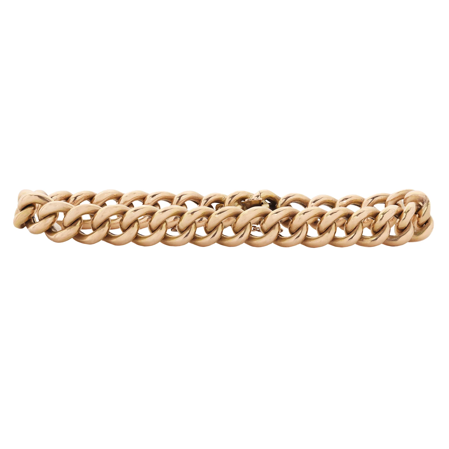 Antique Golden Curb Bracelet - Image 4