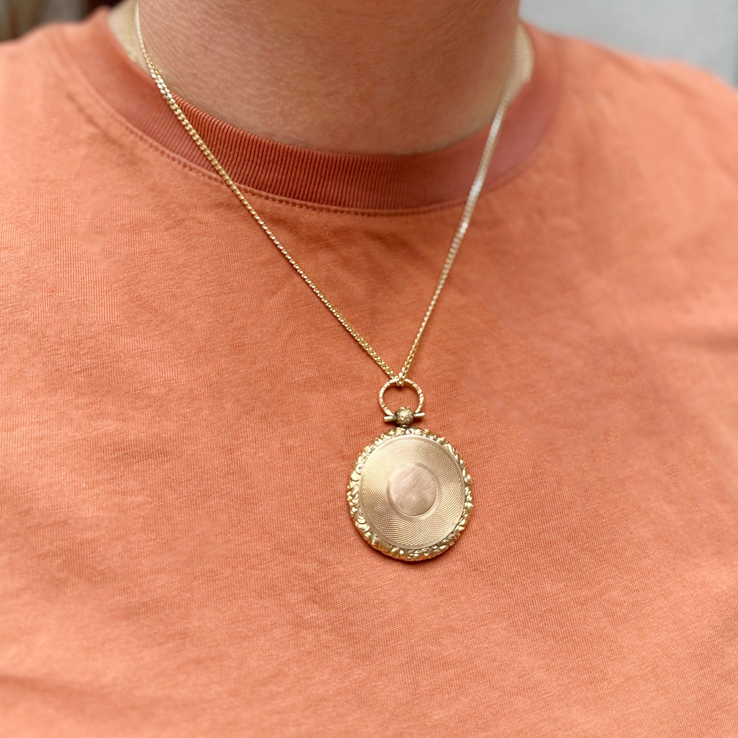 Antique Pocket Watch Gold Locket - Image 2