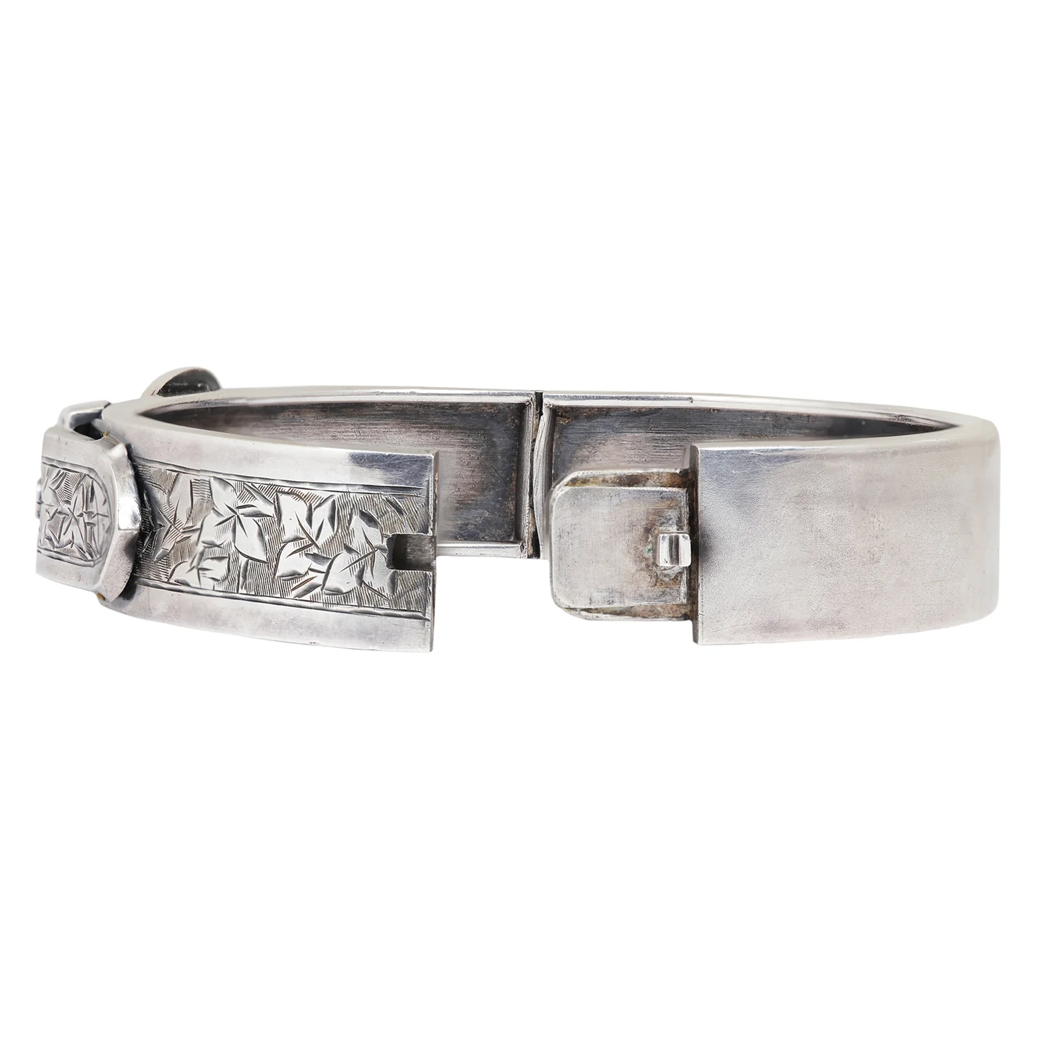 Antique Silver Belt Buckle Bangle - Image 3