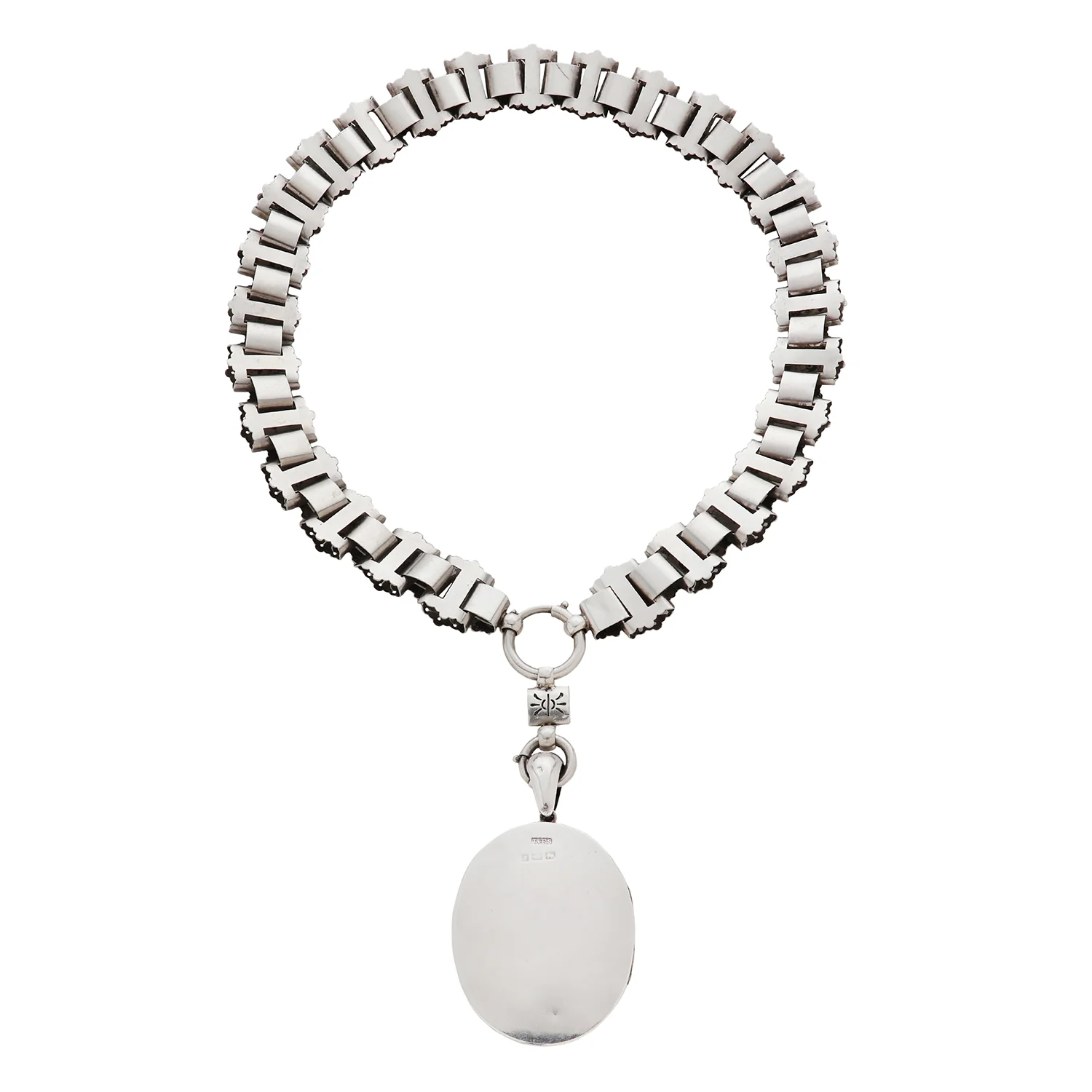 Antique Silver Buckle Necklace - Image 5