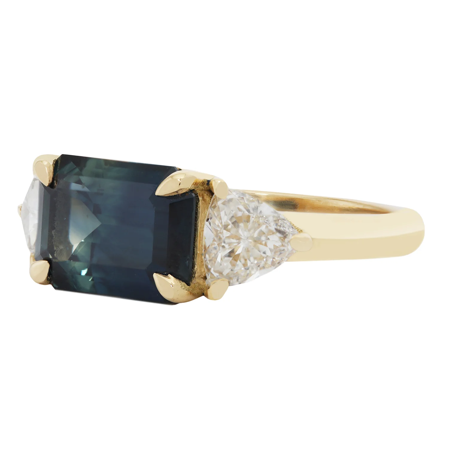 Aqua Sapphire & Diamond Ring - Image 3