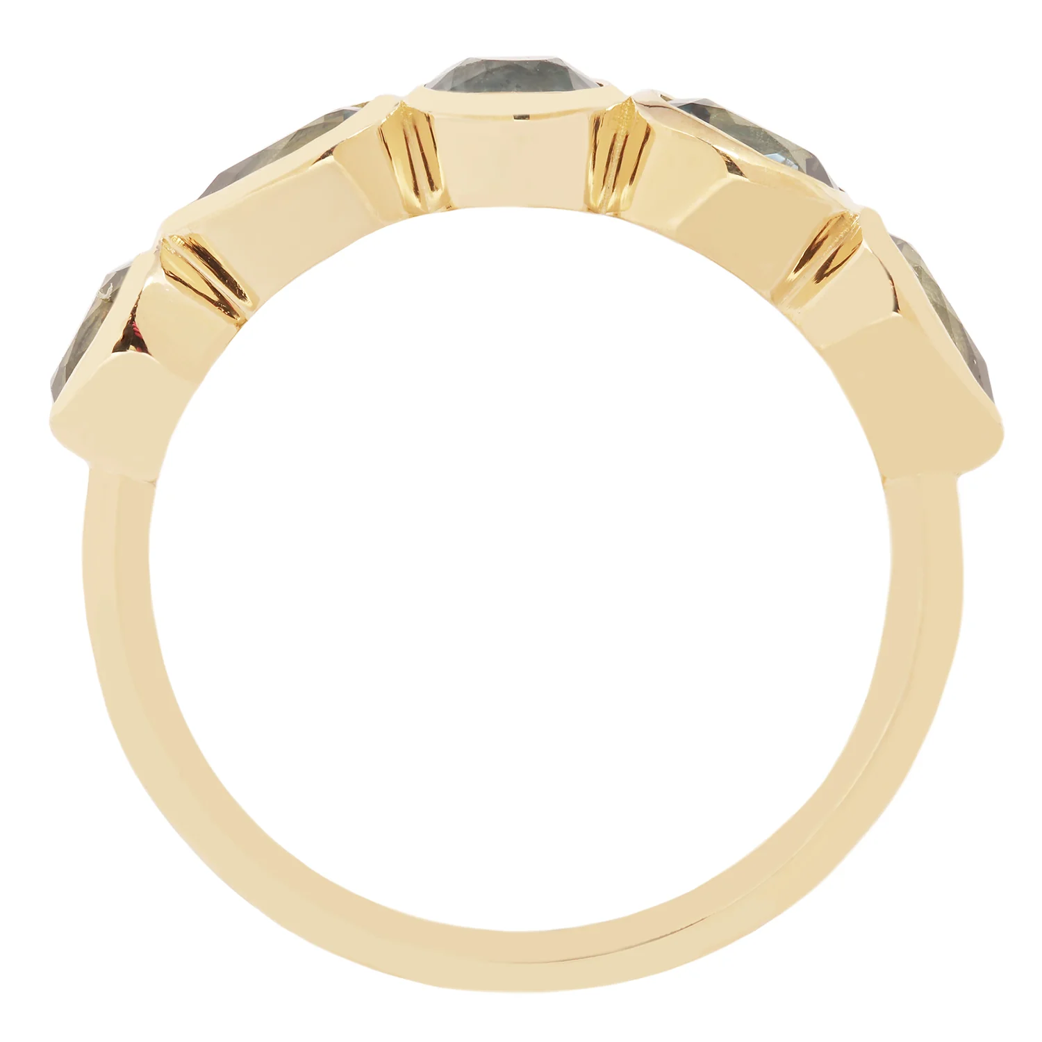 Aqua Sapphire Stacking Band - Image 5