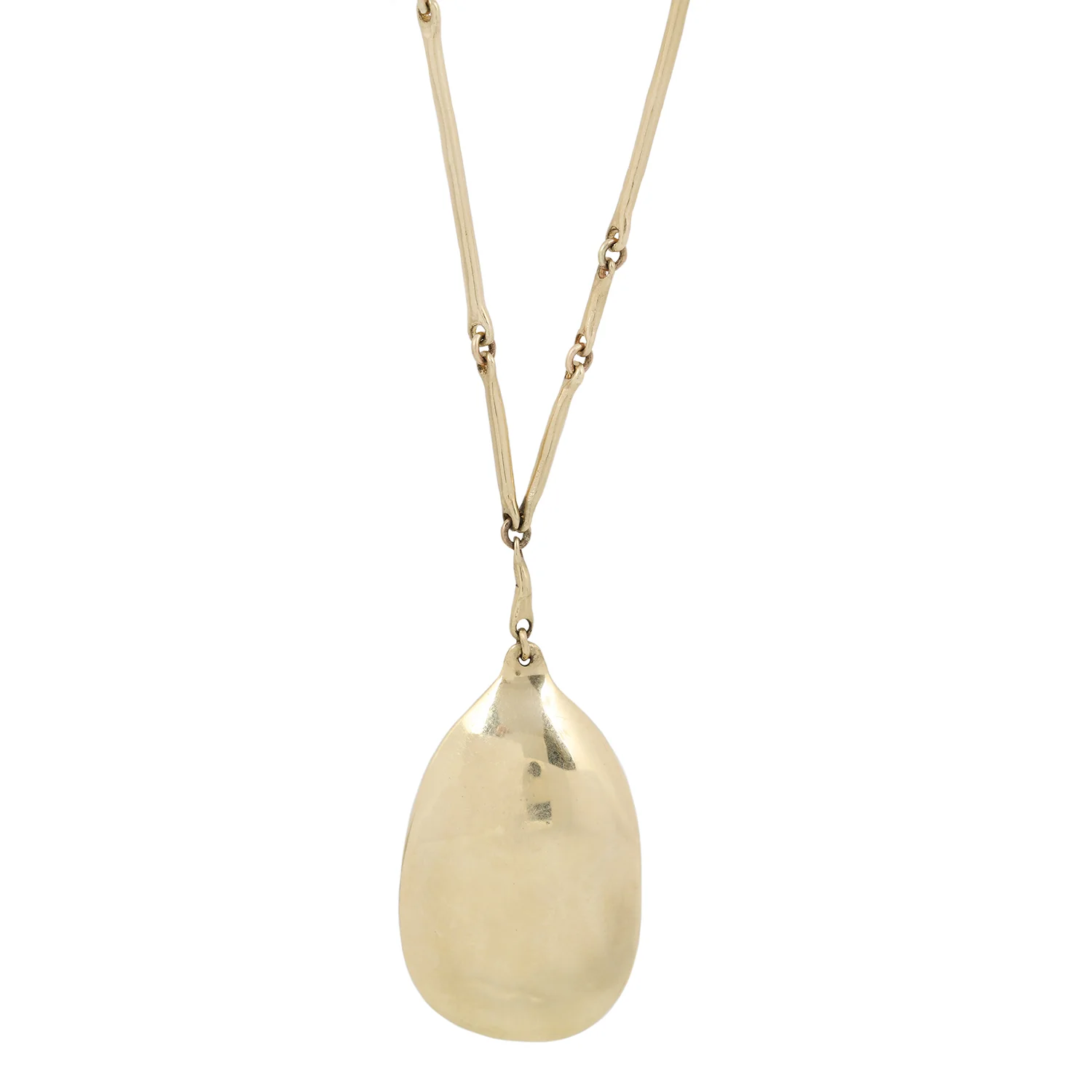 Aquamarine Cast Line Pendant Necklace - Image 3