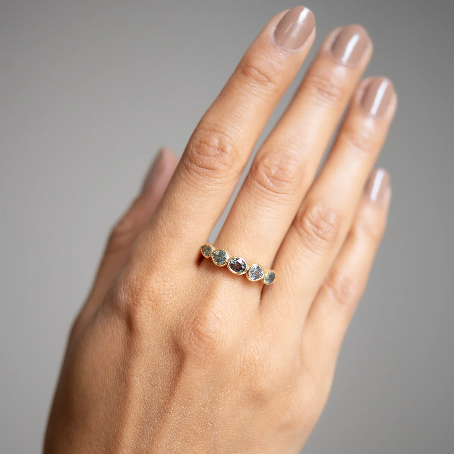 Azure Sapphire Stacking Band - Image 2