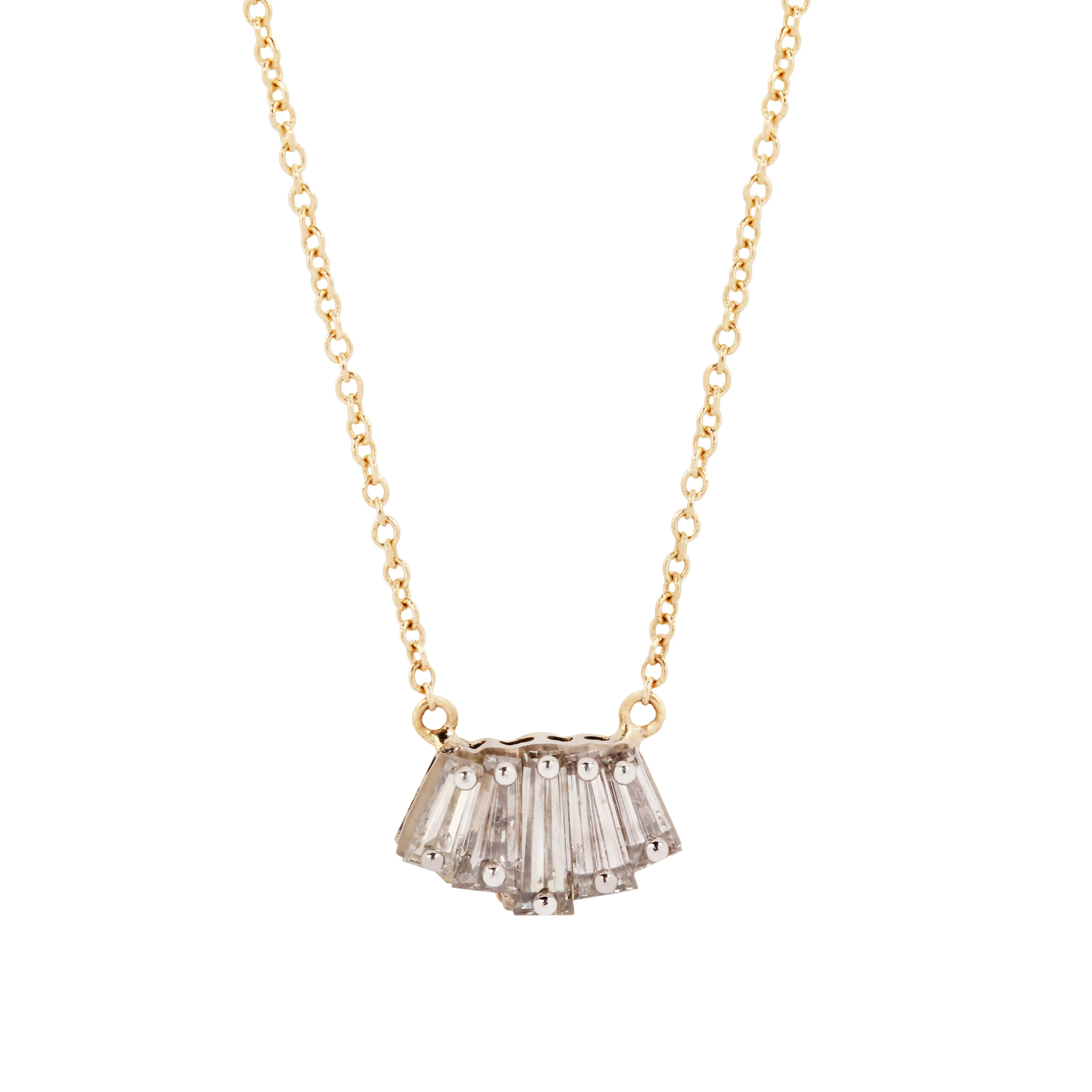 Baguette Beam Diamond Necklace