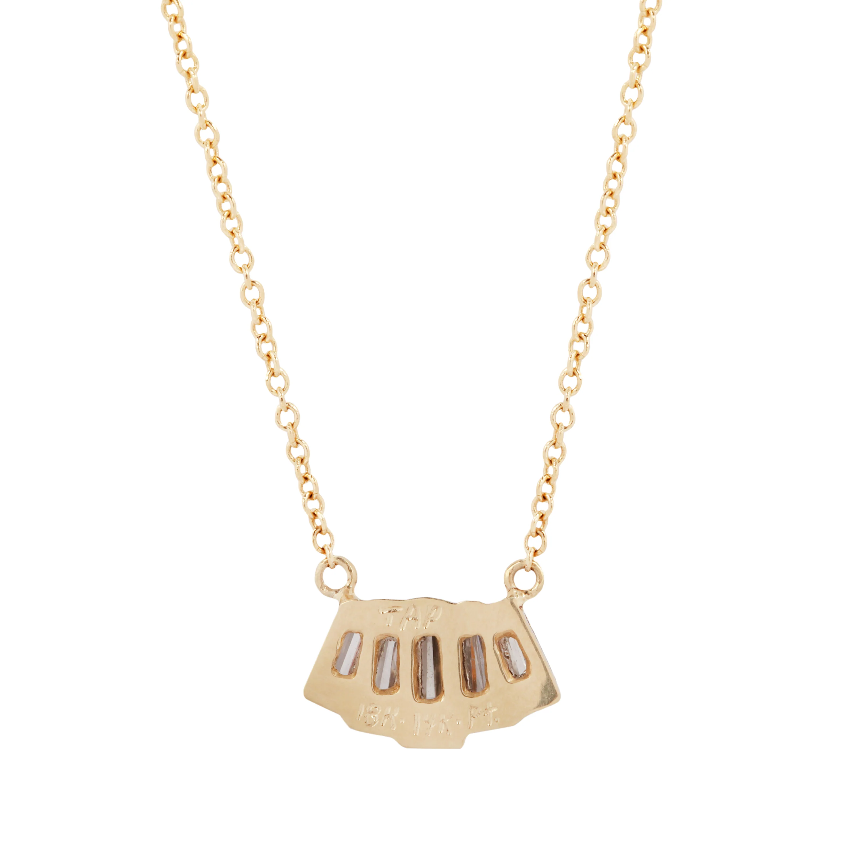 Baguette Beam Diamond Necklace - Image 3