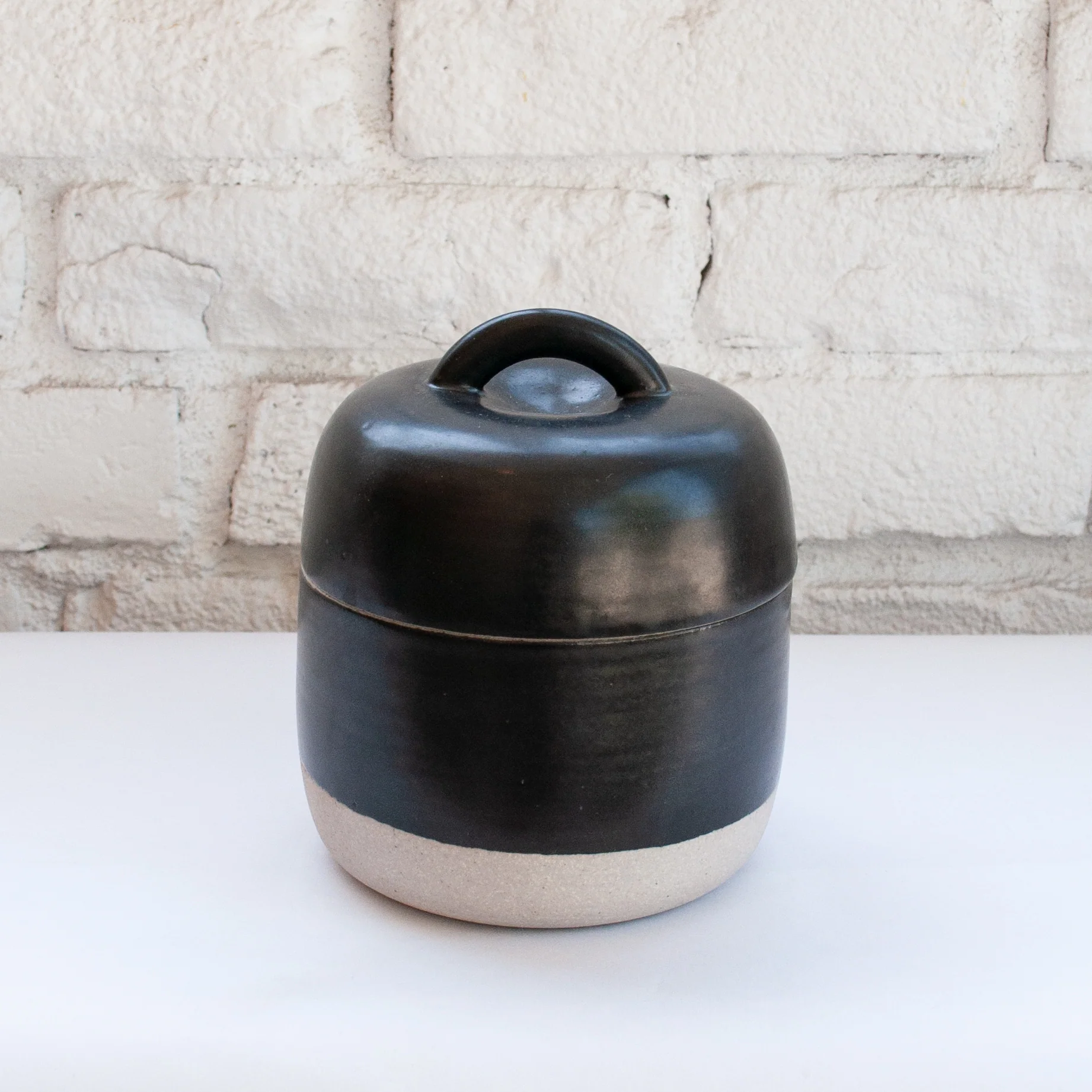 Black Lidded Jar