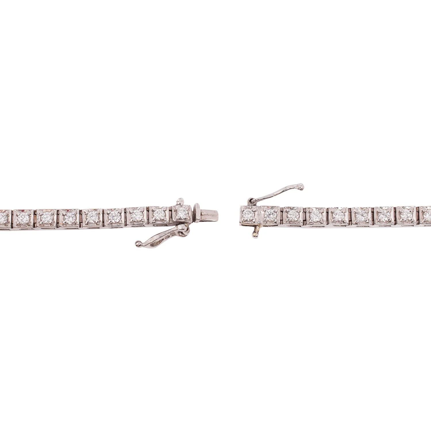 Block Diamond Tennis Bracelet - Image 3