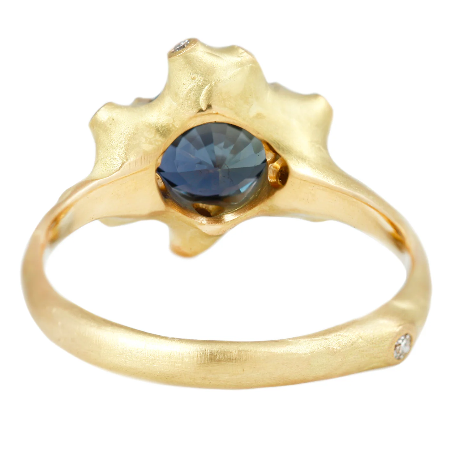 Blue Sapphire Barnacle Cluster Ring - Image 4