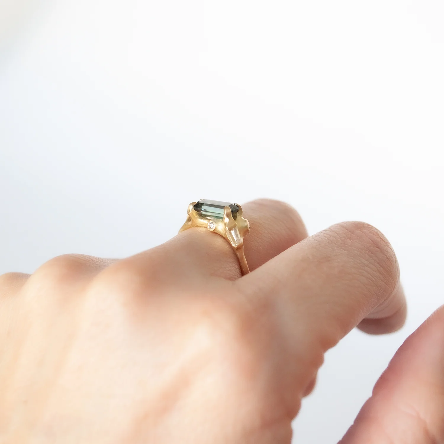 Blue Sapphire Cluster Ring - Image 7