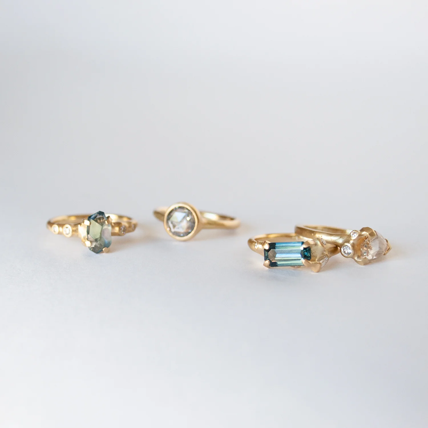 Blue Sapphire Cluster Ring - Image 9