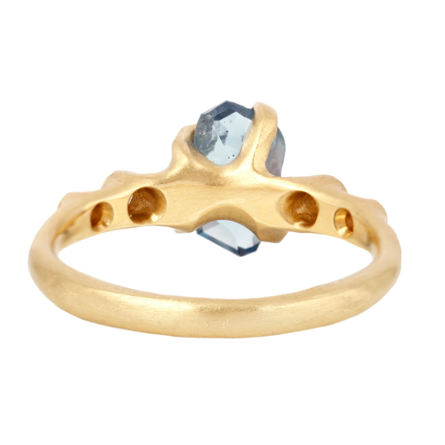 Blue Sapphire Rough Luxe Ring - Image 4