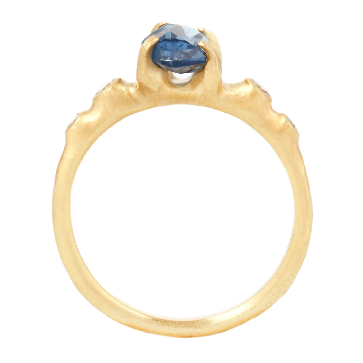Blue Sapphire Rough Luxe Ring - Image 5