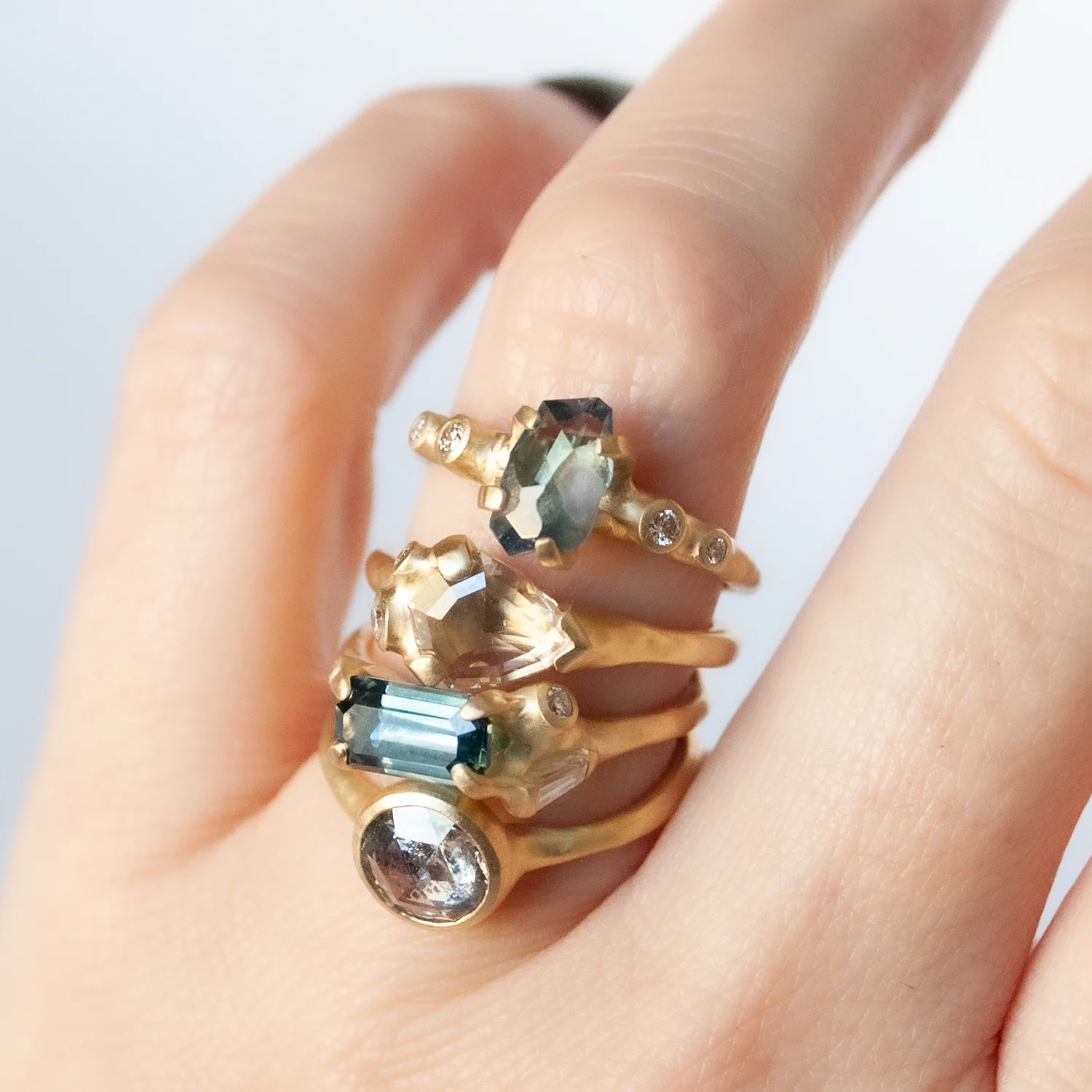 Blue Sapphire Rough Luxe Ring - Image 7