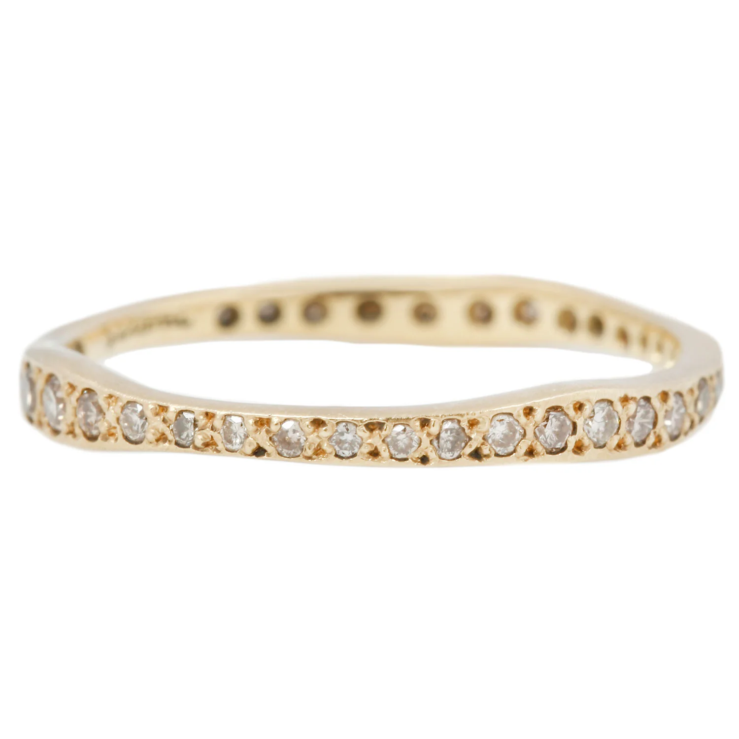 Brown Diamond Ripple Eternity Band - Image 2