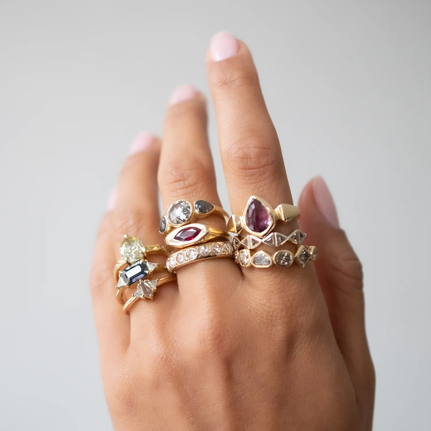 Violet Sapphire Lighthouse Ring - Image 7