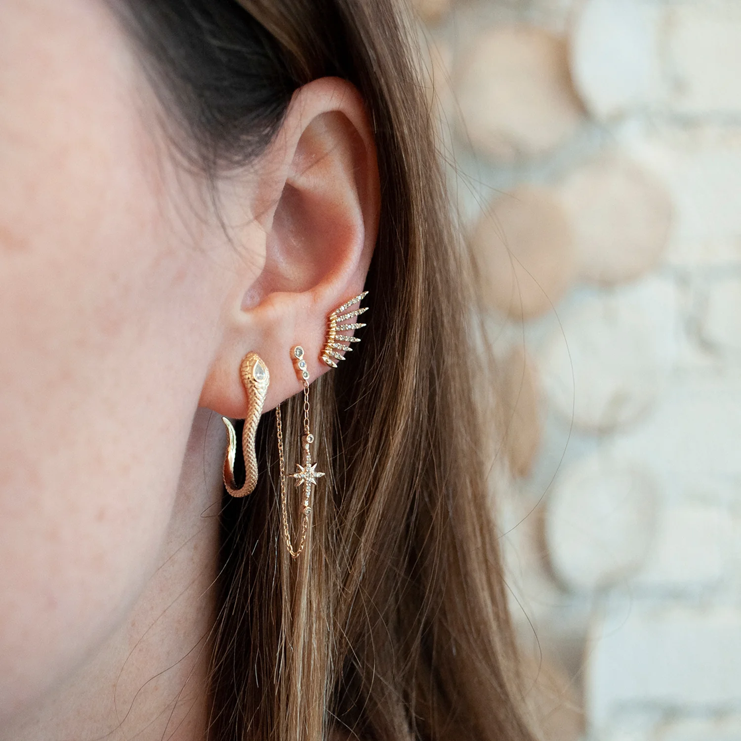 Flying Wings & Diamonds Earrings - Image 3