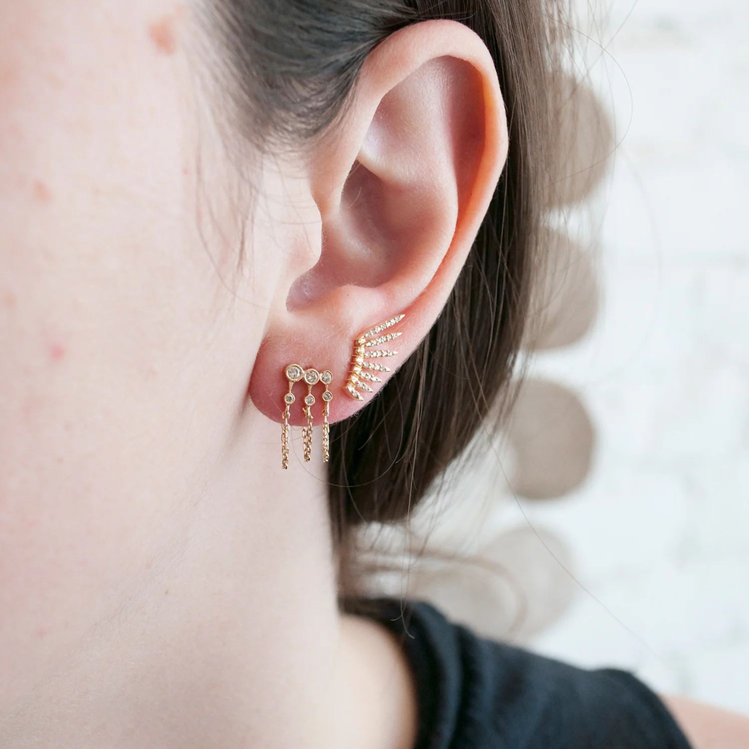Flying Wings & Diamonds Earrings - Image 4