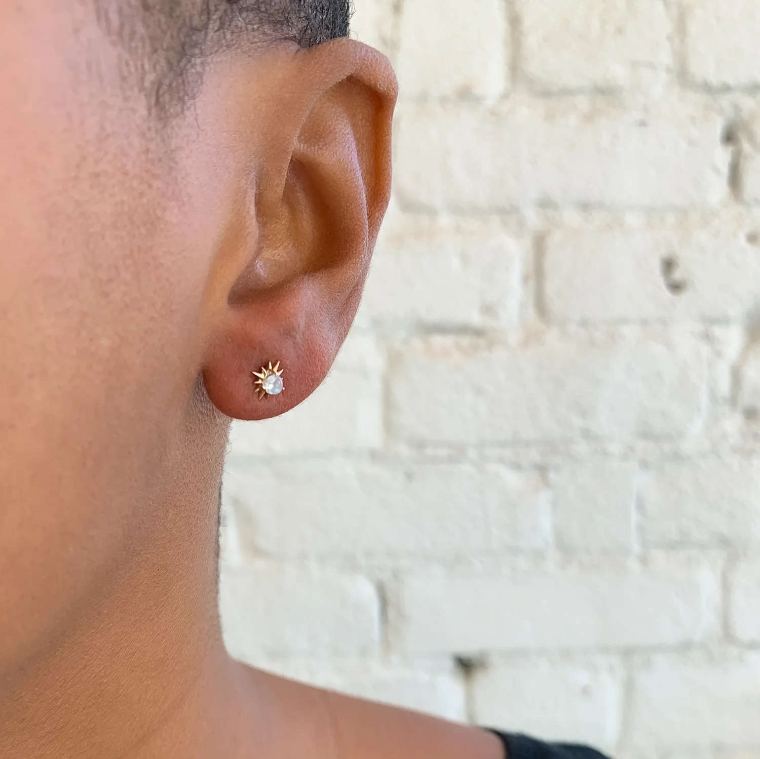 Sun Moonstone Earrings - Image 2