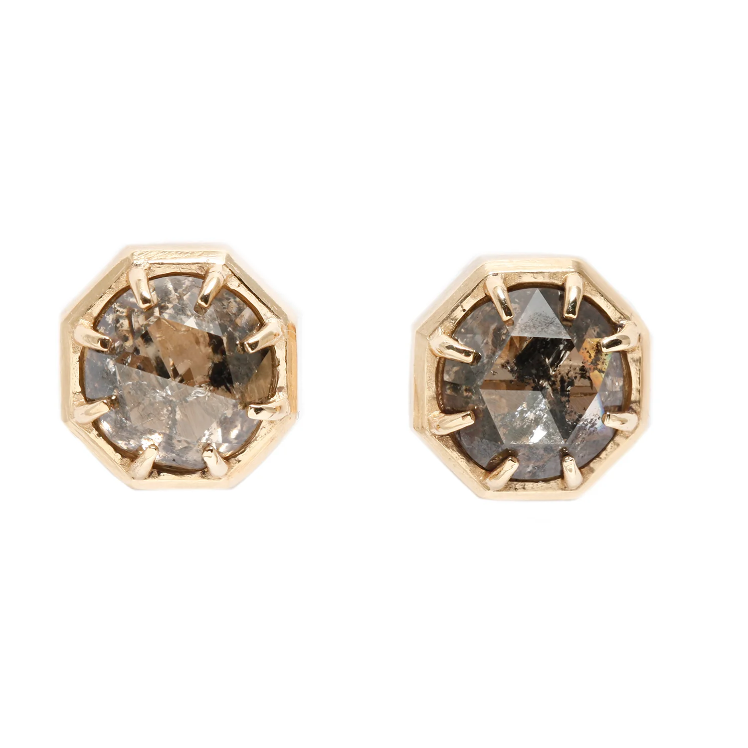 Speckled Cognac Diamond Studs