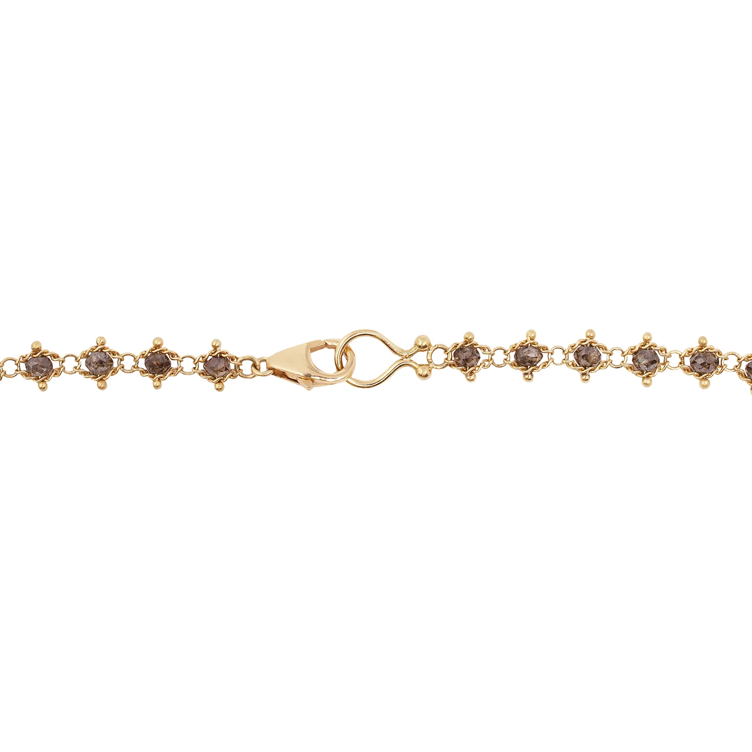 Champagne Diamond Textile Bracelet - Image 3