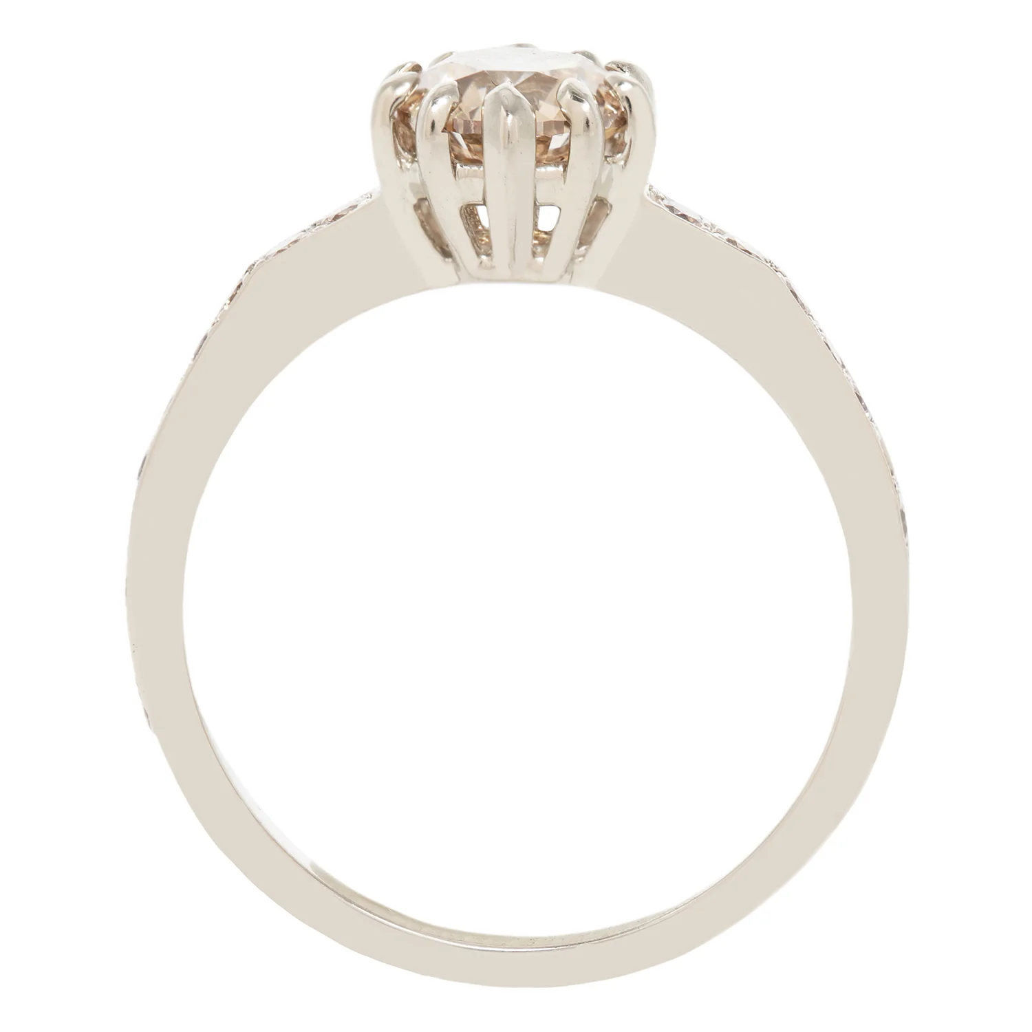 Champagne Pavé Diamond Soirée Ring - Image 4