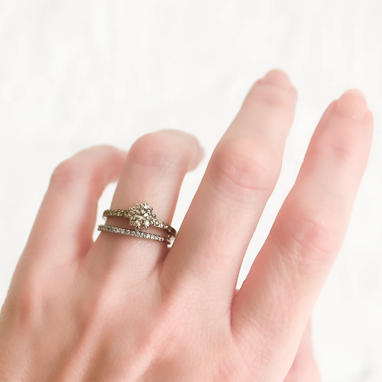 Champagne Pavé Diamond Soirée Ring - Image 7