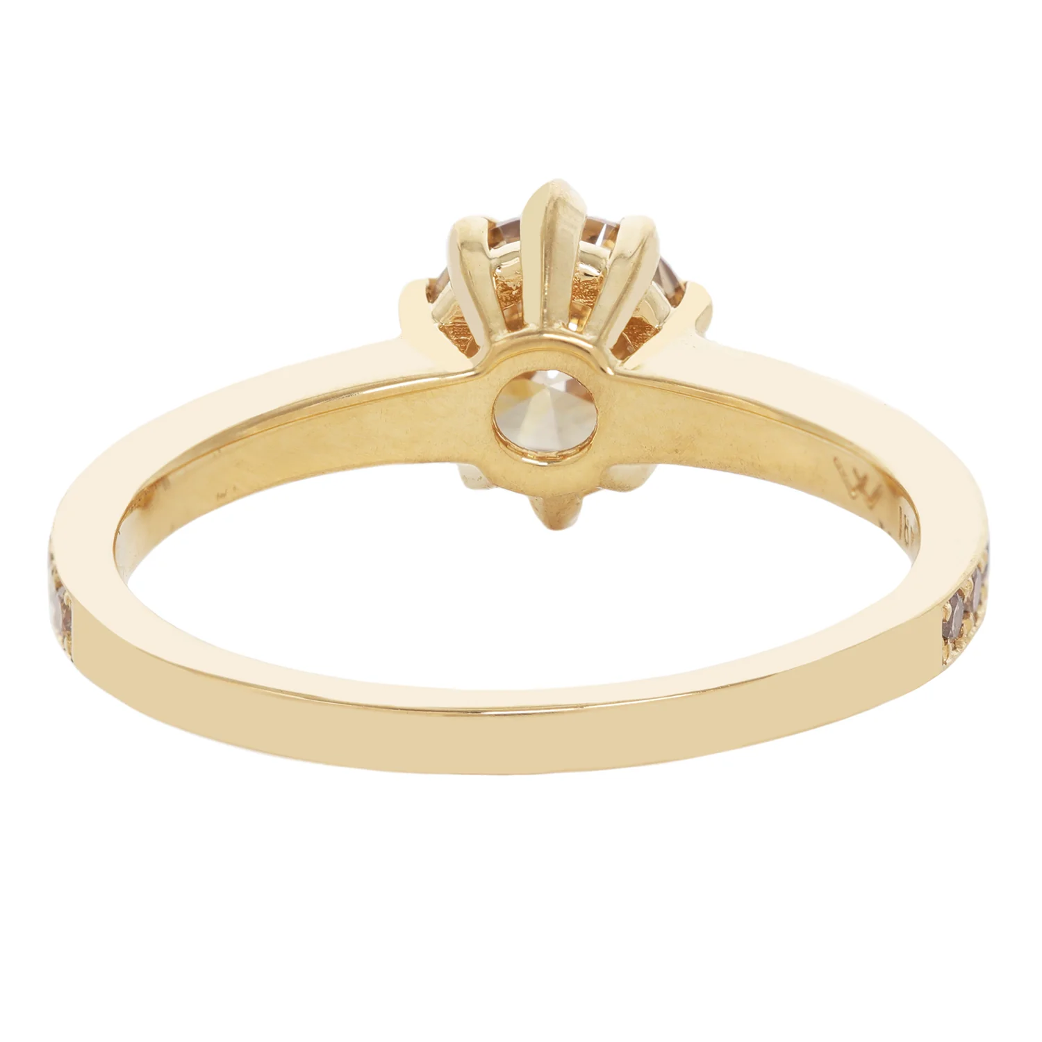 Champagne Pavé Diamond Soirée Ring - Image 5