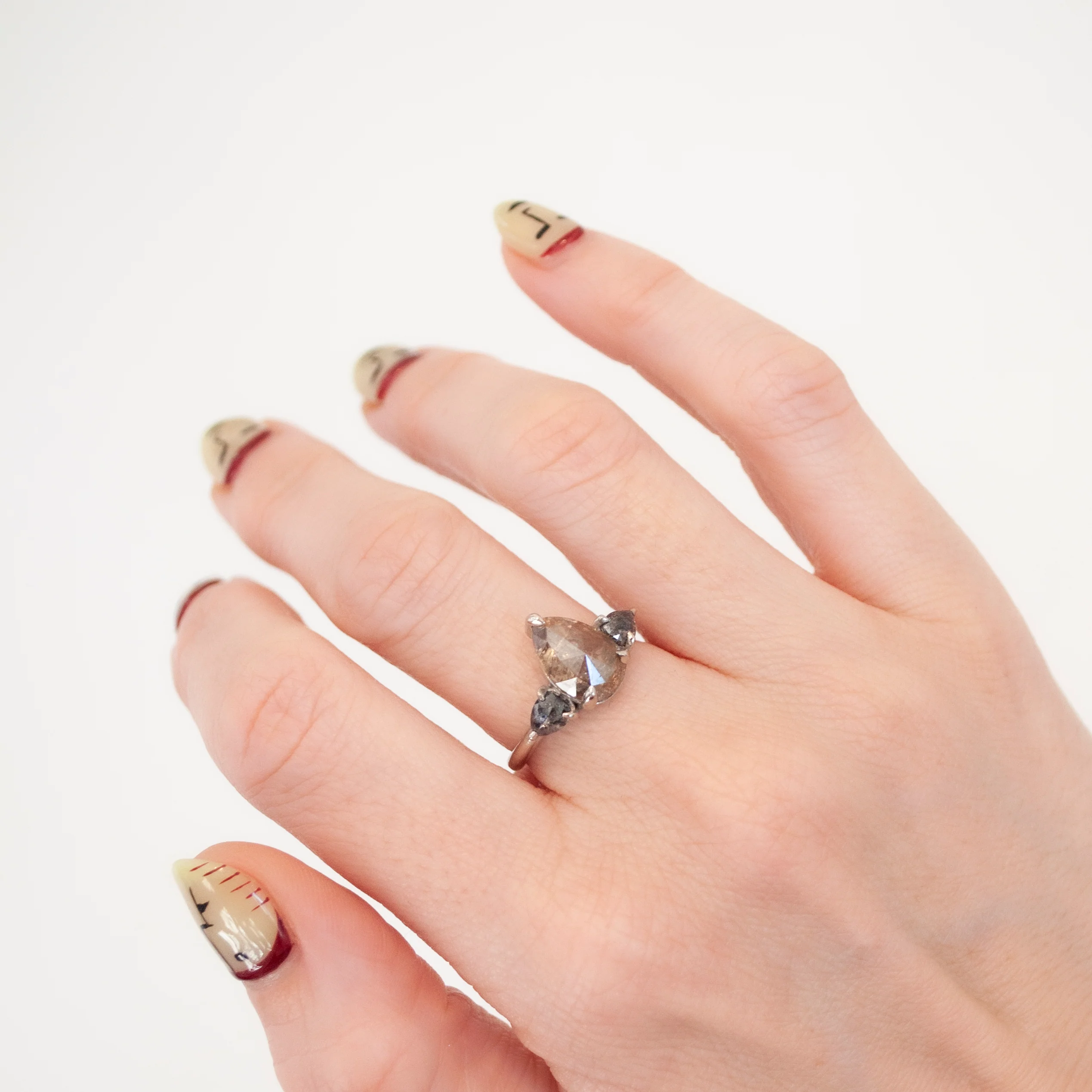 Champagne Pear Diamond Ring - Image 2