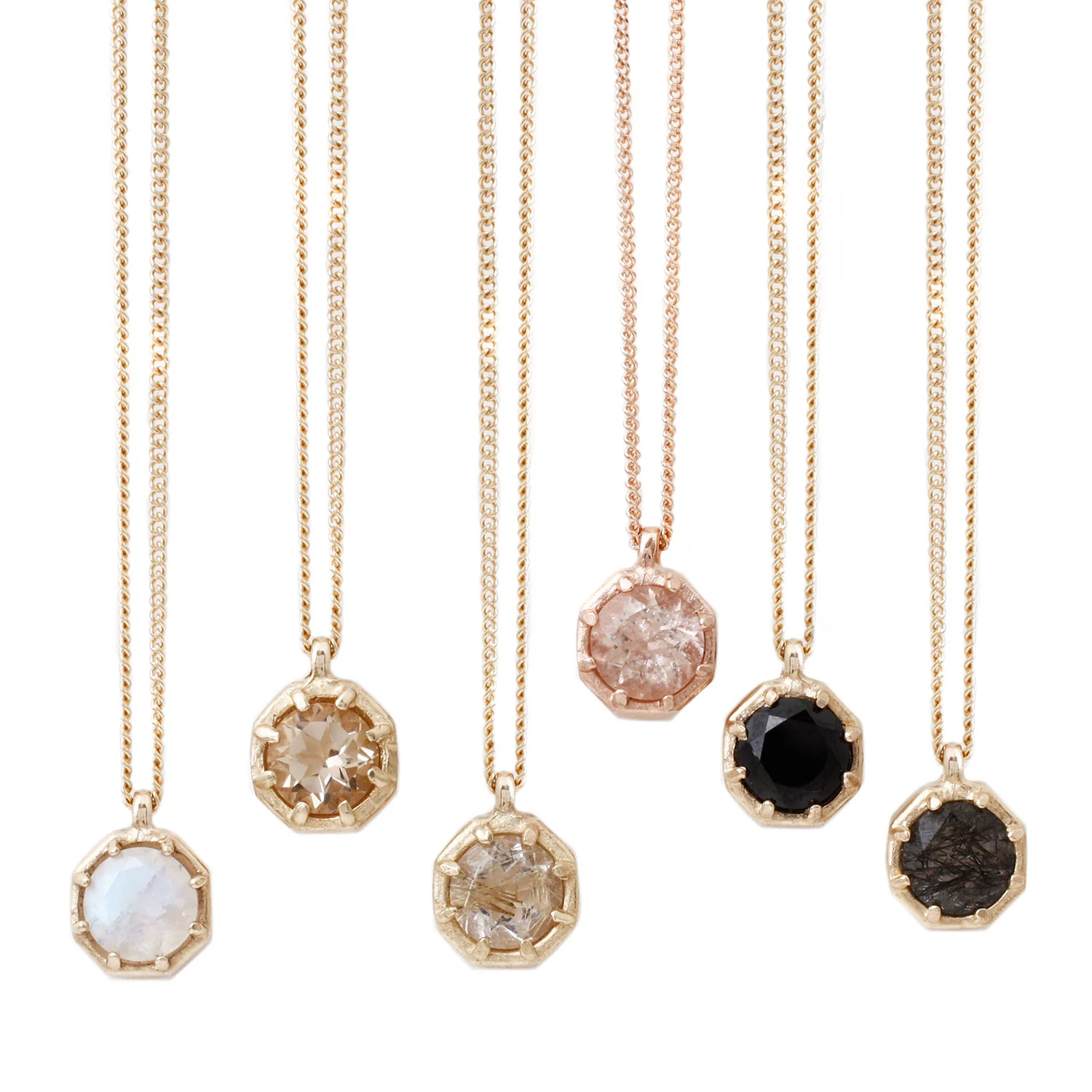 Champagne Quartz Octagon Necklace - Image 4