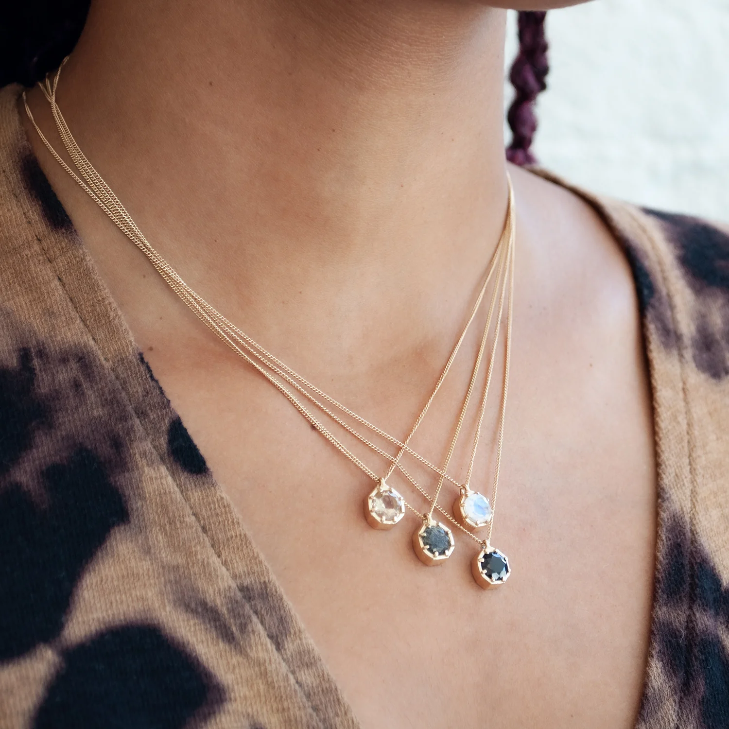 Champagne Quartz Octagon Necklace - Image 5