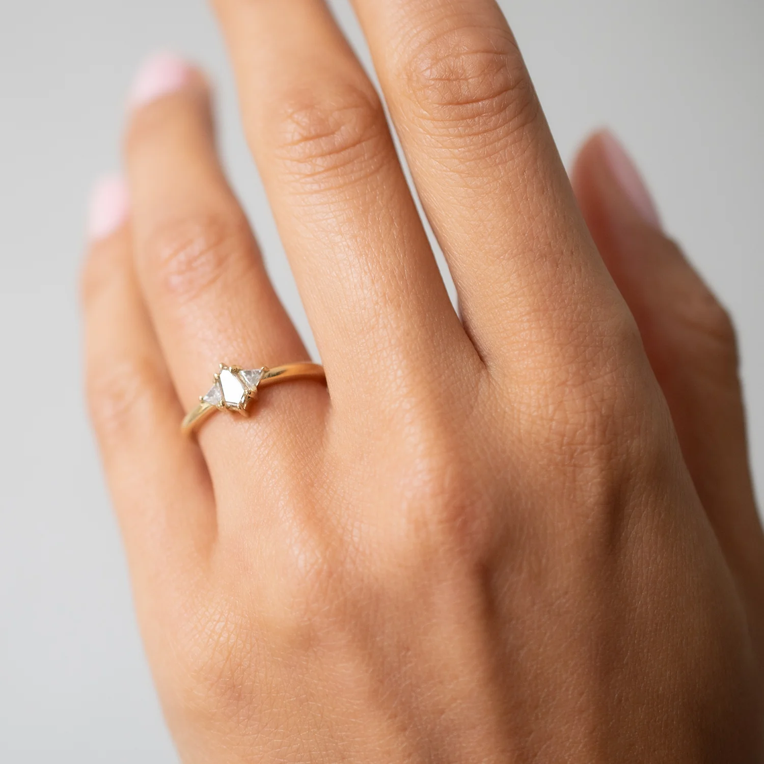 Champagne Shield Diamond Ring - Image 2