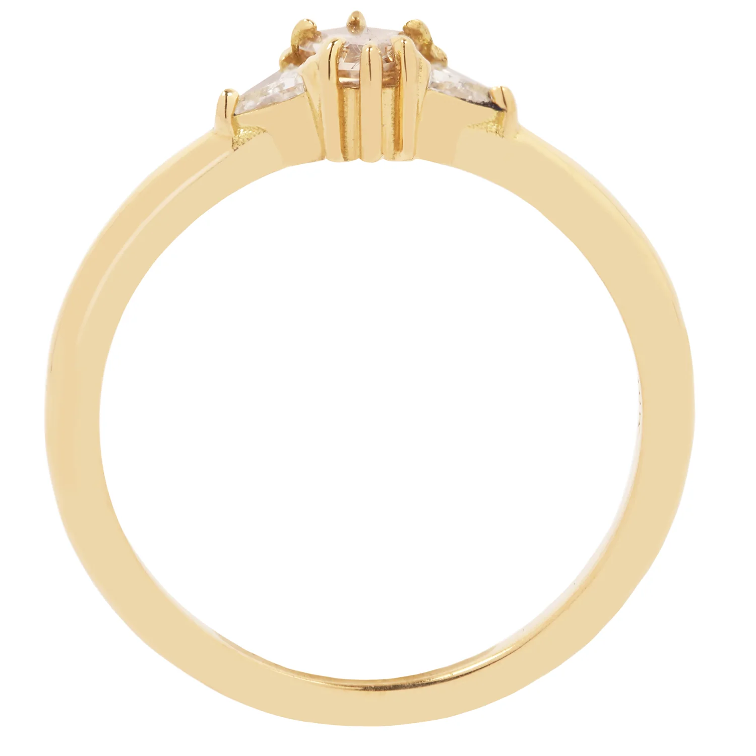 Champagne Shield Diamond Ring - Image 5