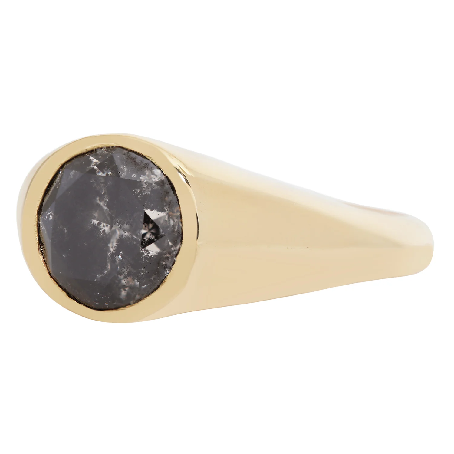 Charcoal Diamond Signet Ring - Image 3