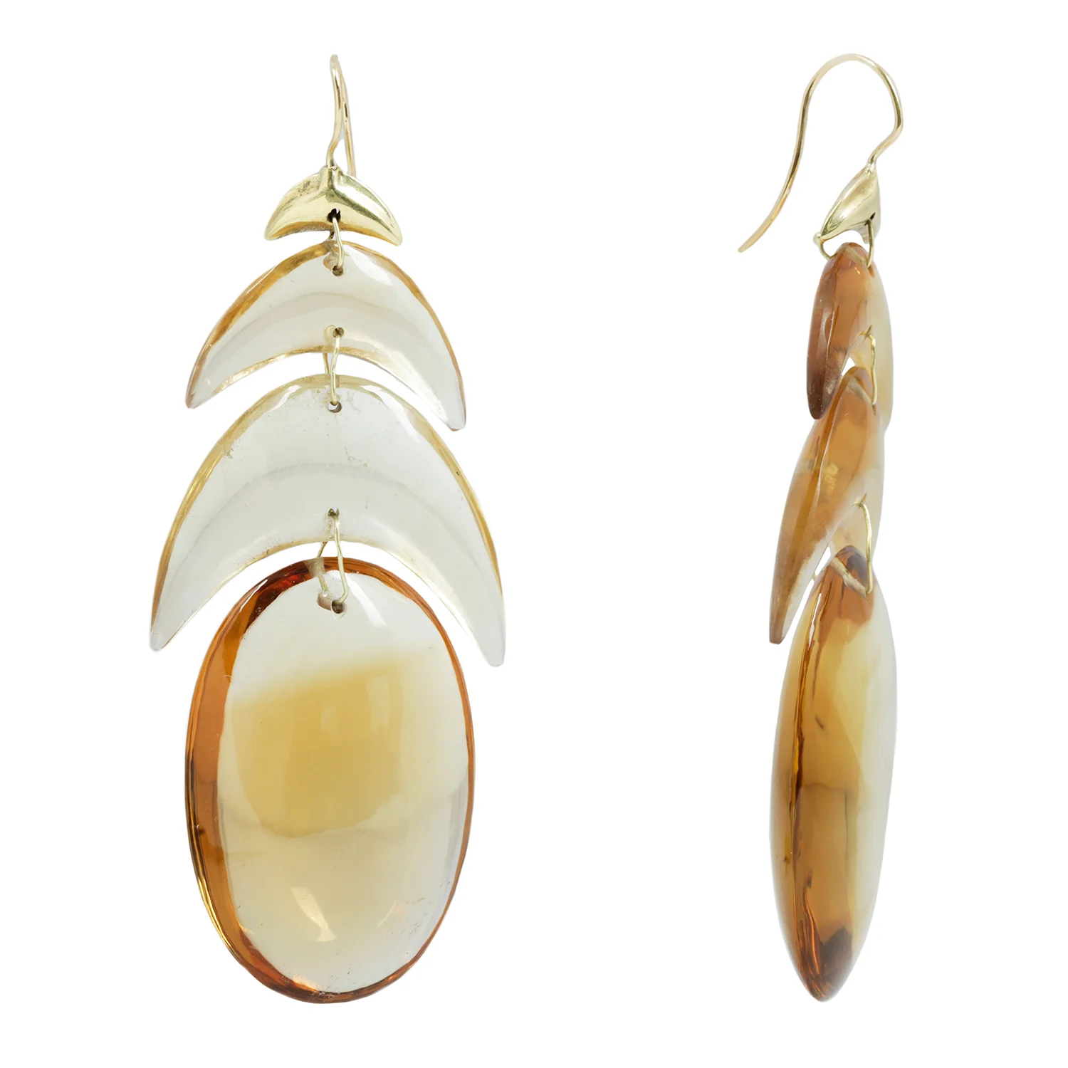 Citrine Peacock Earrings - Image 3