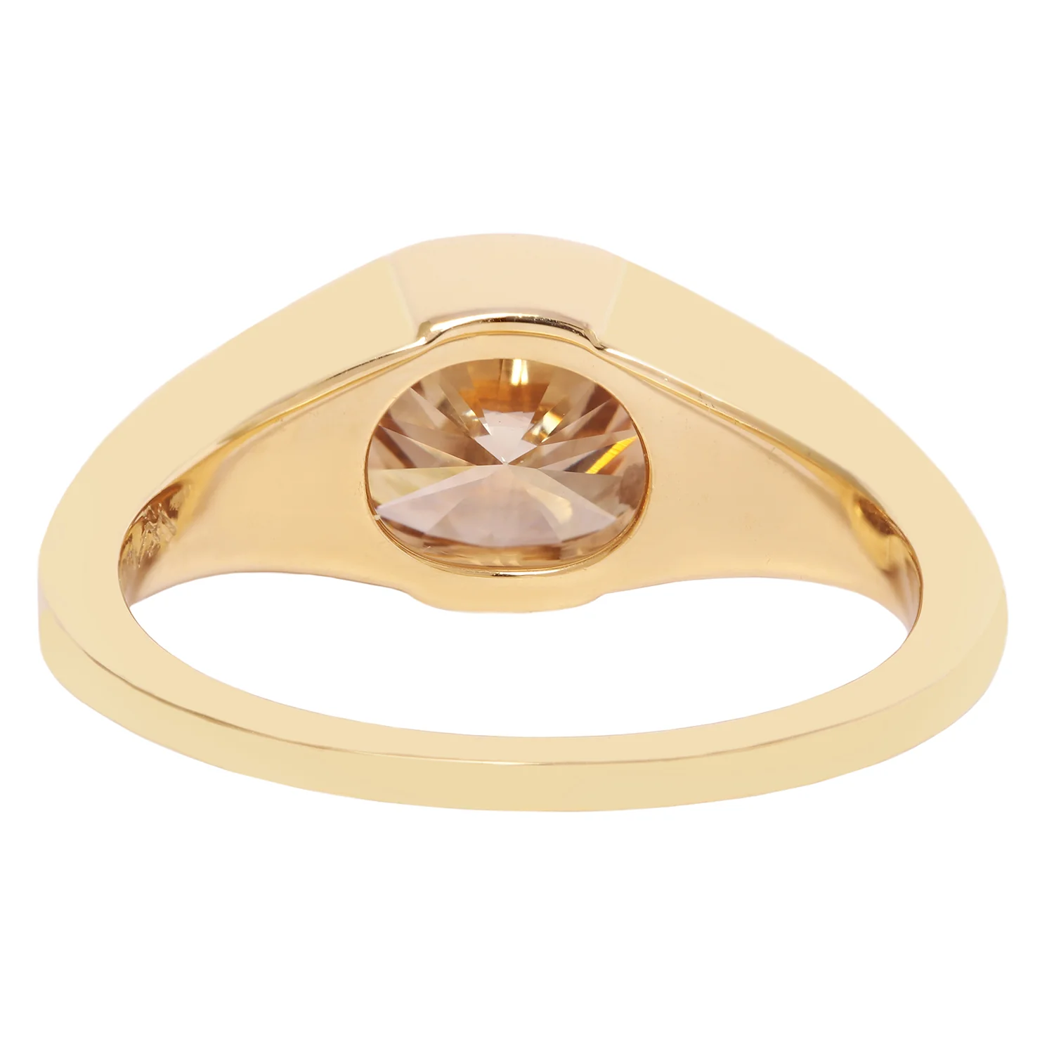 Cognac Diamond Signet Ring - Image 4